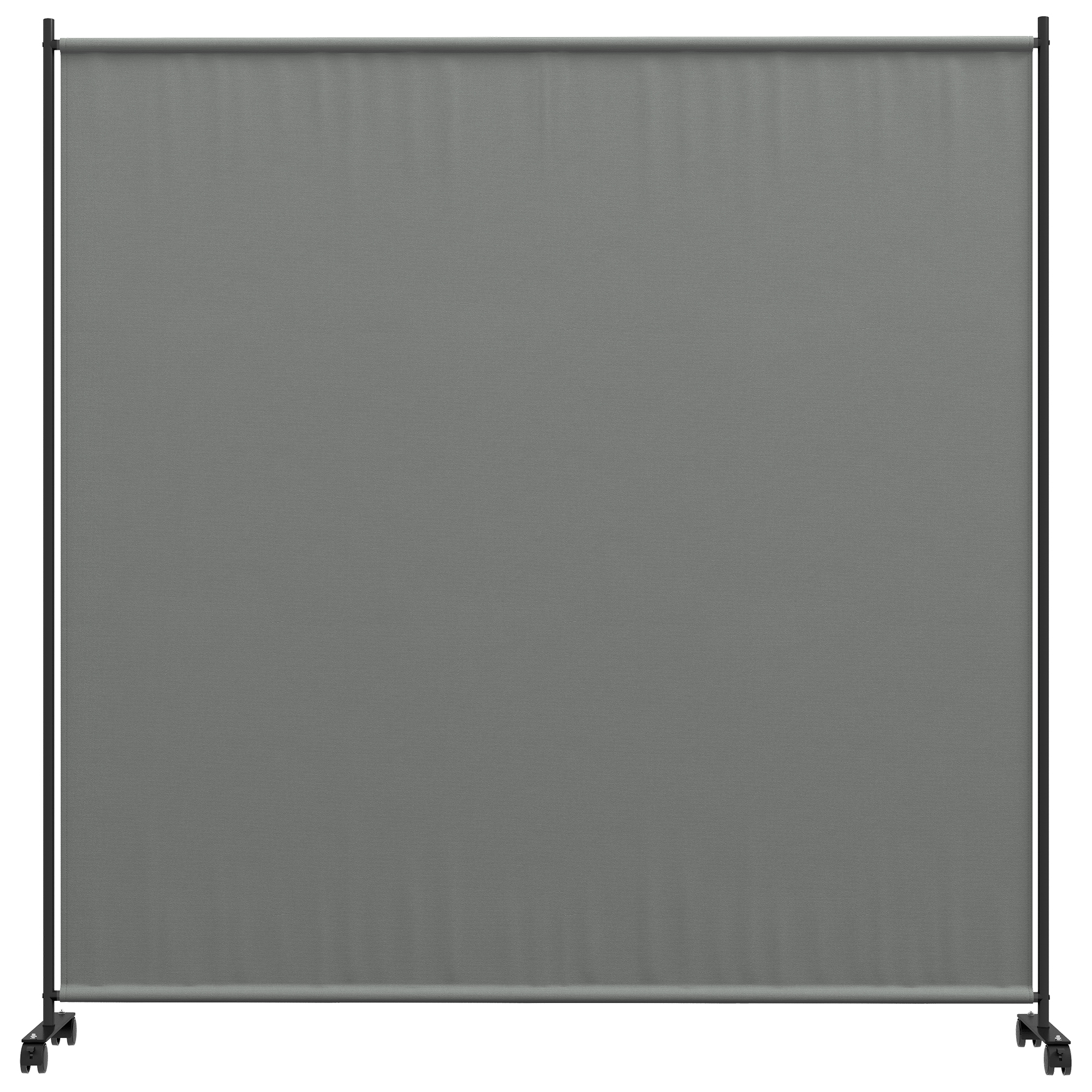 Outsunny Garten Windschutz Sichtschutz Paravent auf Rollen - blickdicht - freistehend - für Garten, Terrasse, Balkon, Jacuzzi - Maße 183L x 30B x 181H cm - Grau Aosom