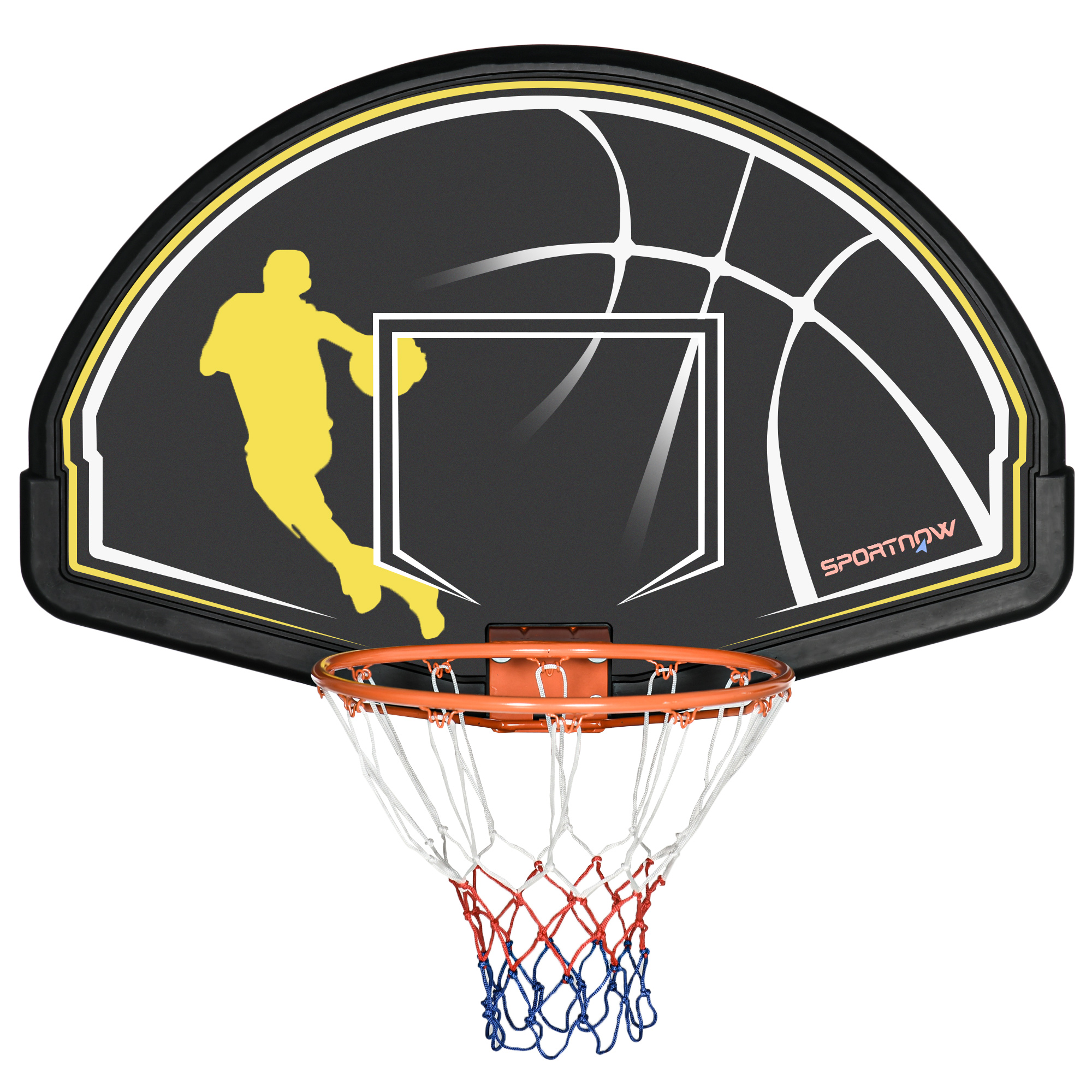 SPORTNOW Wand-Basketballkorb mit speziellem Korb - 70 x 110 x 90 cm - Innen- und Außenbereich   Aosom