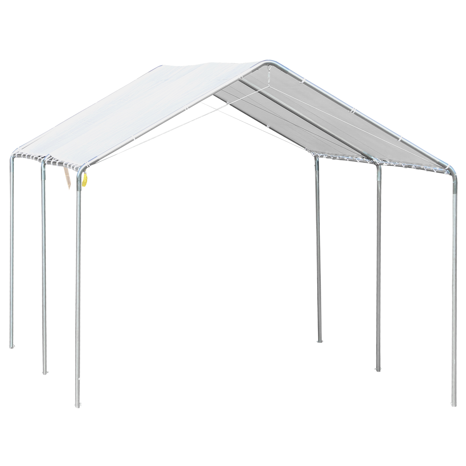 Outsunny Carport Überdachung für Auto 6 x 3 m robuster verzinkter Stahl, HDPE weiß   Aosom
