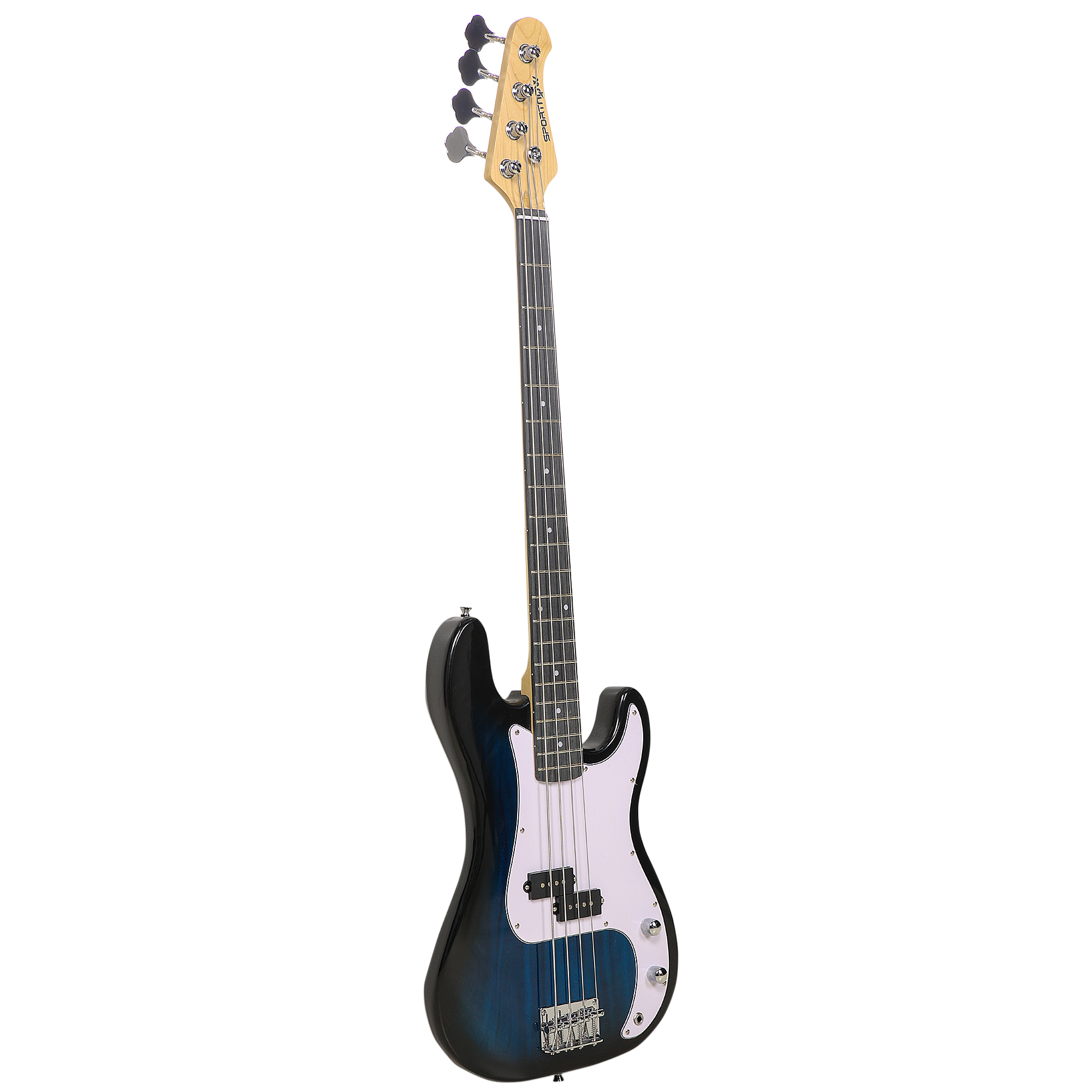 SPORTNOW E-Bass 4-Saiten mit 15W Verstärker, Tasche, Gurt und Plektren, Dunkelblau Aosom