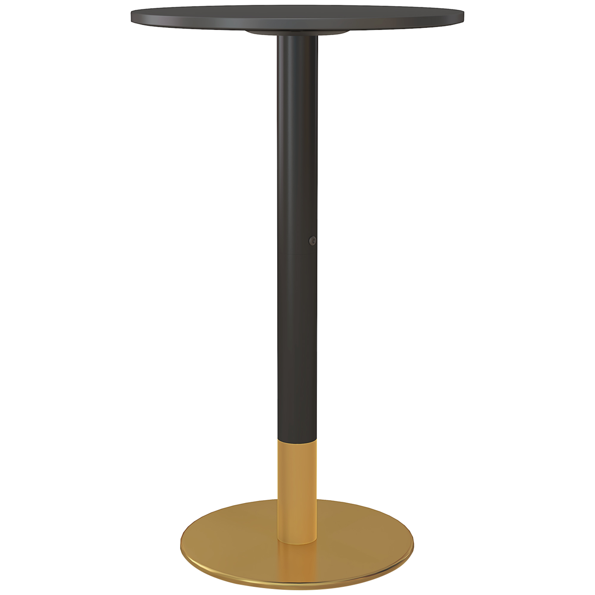 HOMCOM Bartisch runder Bistrotisch Stehtisch Küchentisch modernes Design Stahlgestell 60L x 60B x 102H cm schwarz   Aosom