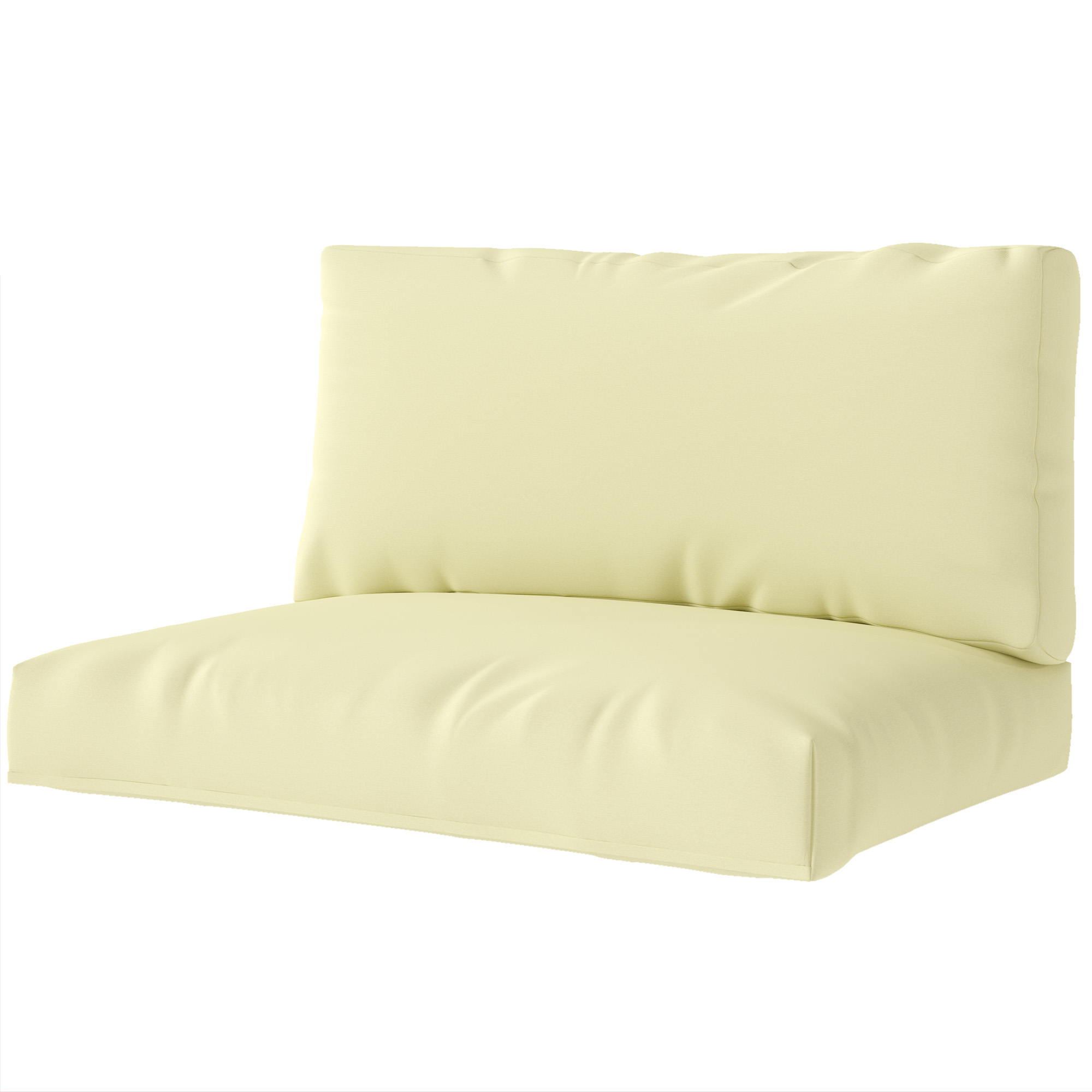 Outsunny Palettenkissen für draußen 2 Sitzer, Sitzkissen für Euro Palette waschbar, 2-teilig 120 x 80 cm und 120 x 45 cm, UPF20+, 20 cm dick, Beige   Aosom