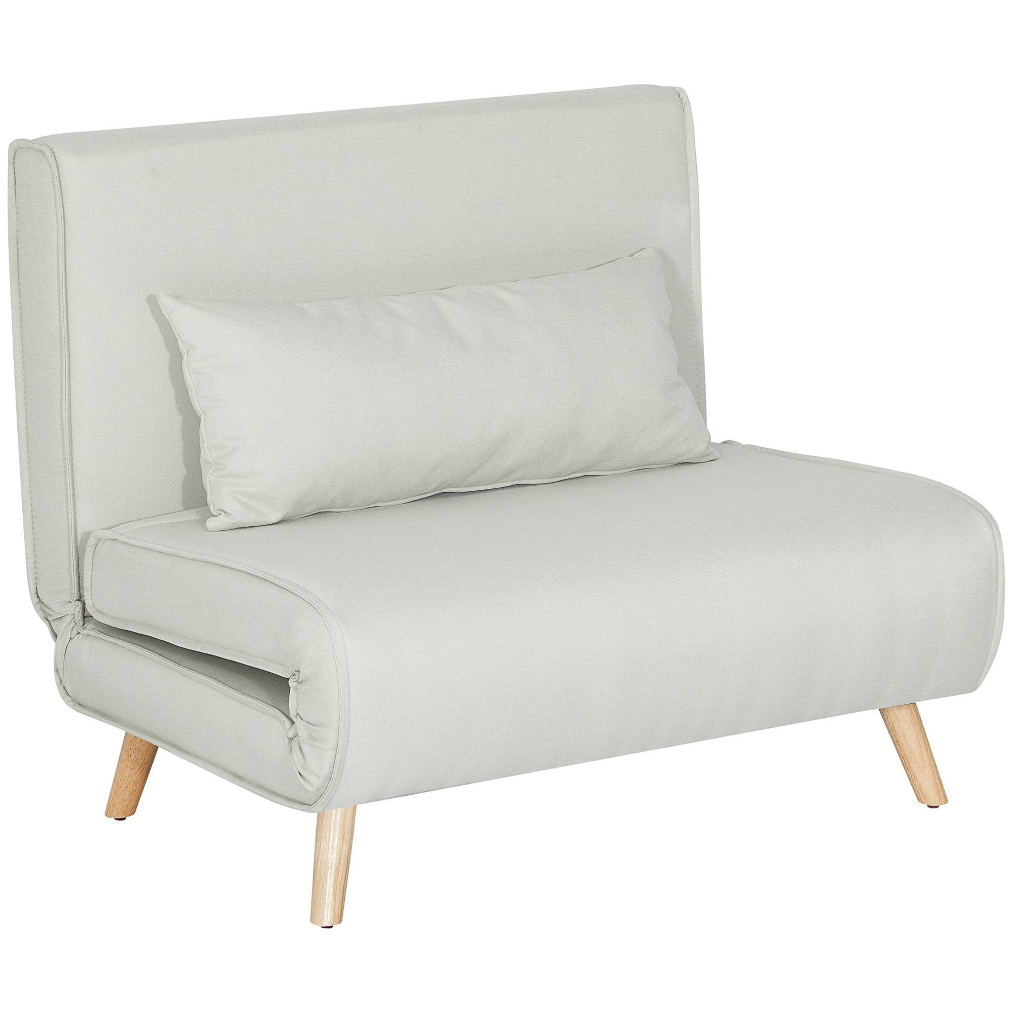 HOMCOM Schlafsofa Einzelsofa Klappsofa mit verstellbarer Rückenlehne, nordisch, Leinenimitat für Wohnraum & Gästezimmer   Aosom.de