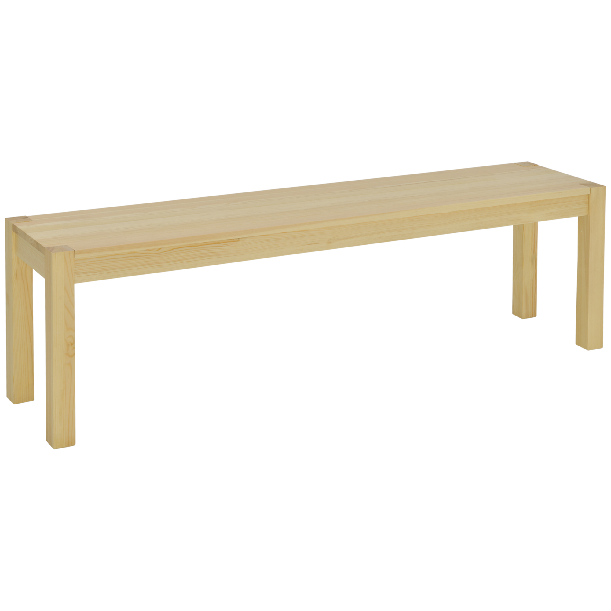 HOMCOM Sitzbank 3-Sitzer Holzbank Essbank im Landhausstil aus Kiefernholz bis 330 kg belastbar Natur 150 x 33 x 45 cm für Küche & Esszimmer Aosom.de