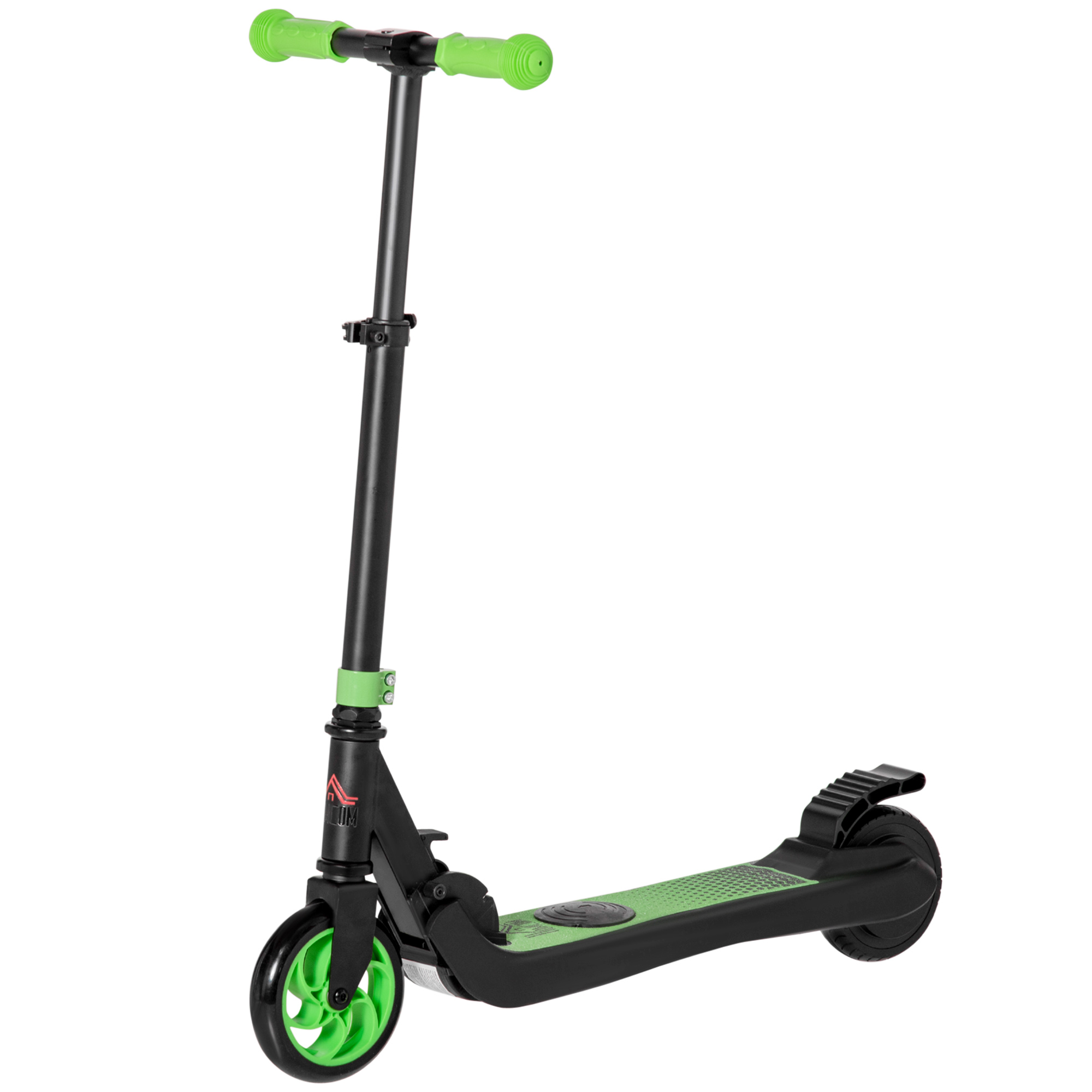 HOMCOM E-Scooter Elektro Scooter 120W Motor 6 km Reichweite max. 8 km/h Elektroroller Belastung bis 50kg, E Roller für ab 6 Jahren Grün+Weiß   Aosom