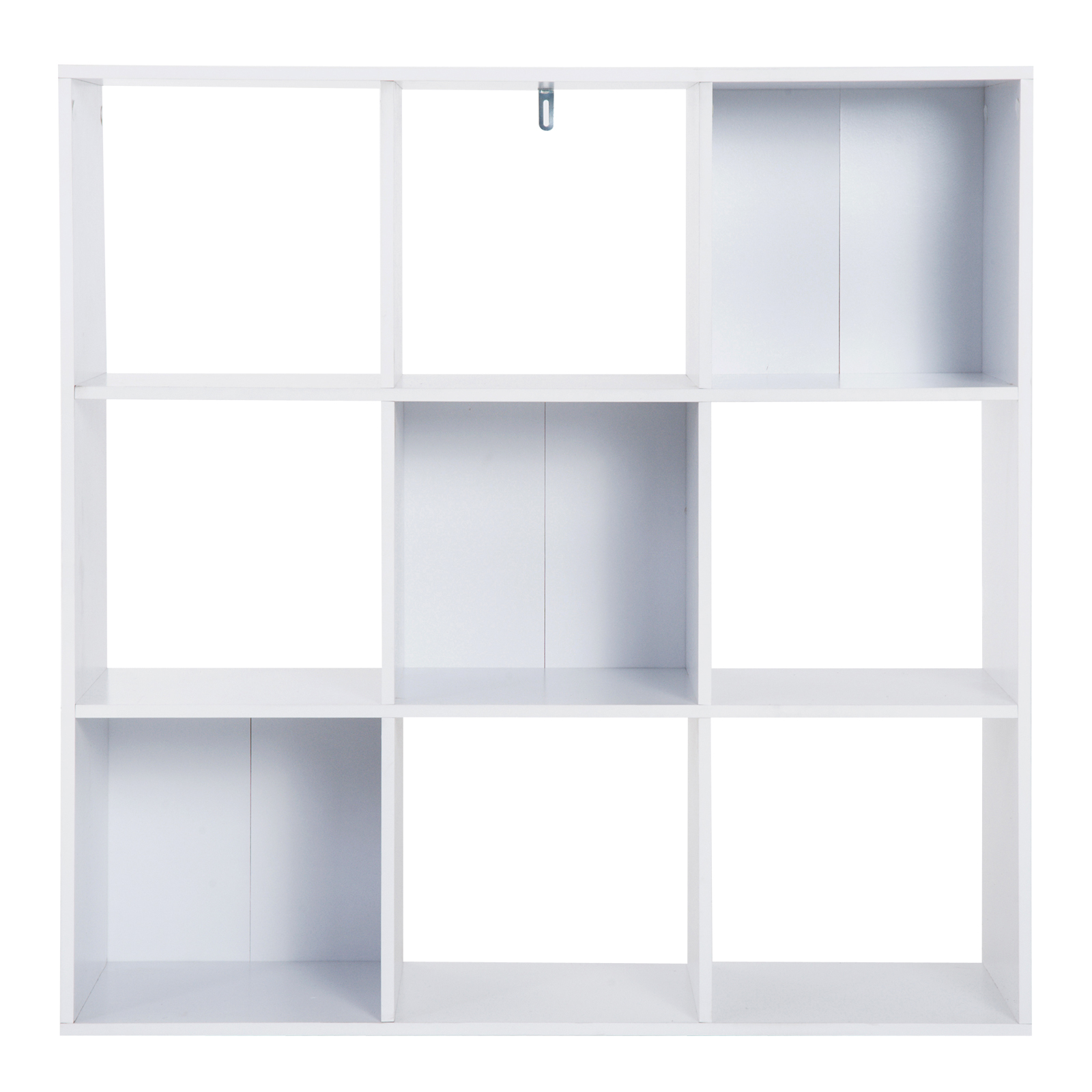 HOMCOM Weißes Bücherregal für Zuhause und Büro, Modernes Regal mit 9 Holzfächern, 91x29,5x91cm Aosom