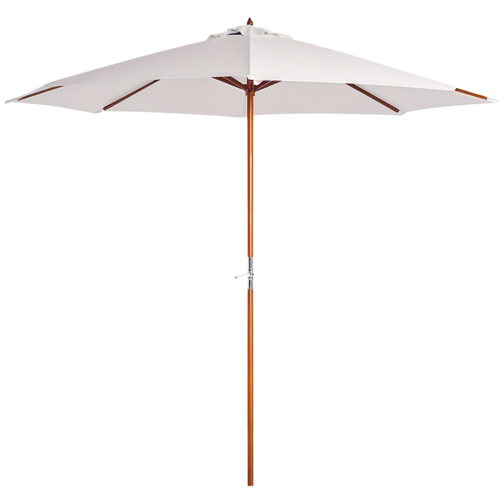 Outsunny Holz Sonnenschirm Holzschirm Gartenschirm Balkonschirm 2,5m Creme   Aosom