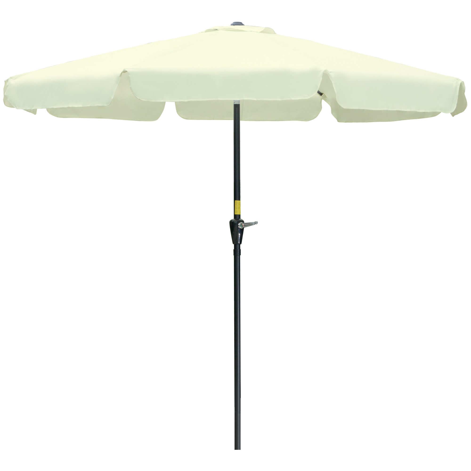 Outsunny Sonnenschirm Terrassenschirm Ø2,66 m mit UV-Schutz 50+, verstellbar, 8 Rippen, Gartenschirm in Beige für Garten & Terrasse Aosom.de