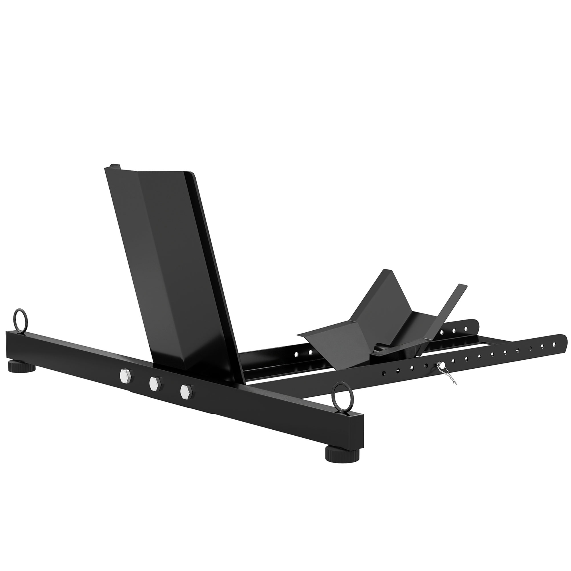 HOMCOM Motorrad Radklemme mit verstellbarem Bügel in 14 Stufen, Tragkraft von 816,5 kg, Motorrad- und Roller-Radklemme Ø34-84 cm, aus verstärktem Stahl, Schwarz   Aosom