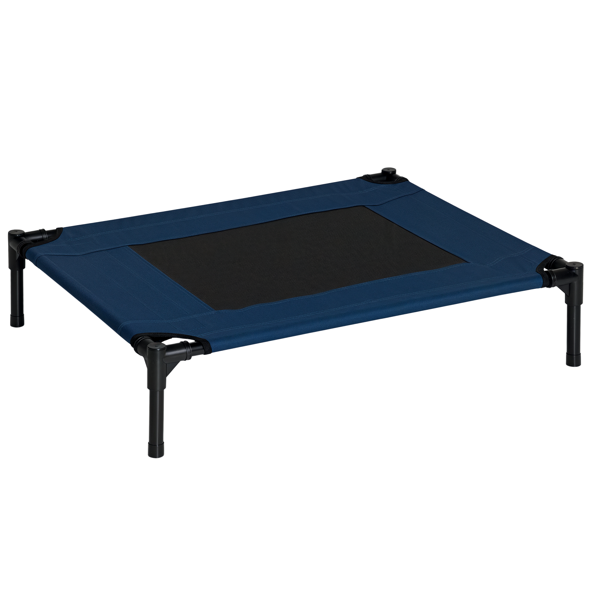 PawHut Hundebett Hundeliege Outdoor Katzenbett Haustierbett Schlafplatz 76,2x61x18cm Stahl 600D Oxford-Gewebe Blau für drinnen & draußen   Aosom.de
