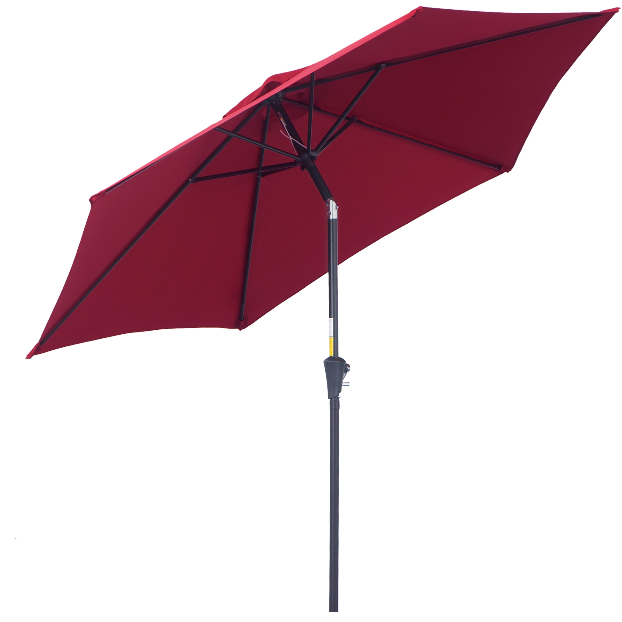 Outsunny Knickschirm Sonnenschirm Gartenschirm Marktschirm mit Handkurbel Alu 2,6 m Durchmesser 180g/m² Polyester Rot, ideal für Garten & Terrasse   Aosom.de