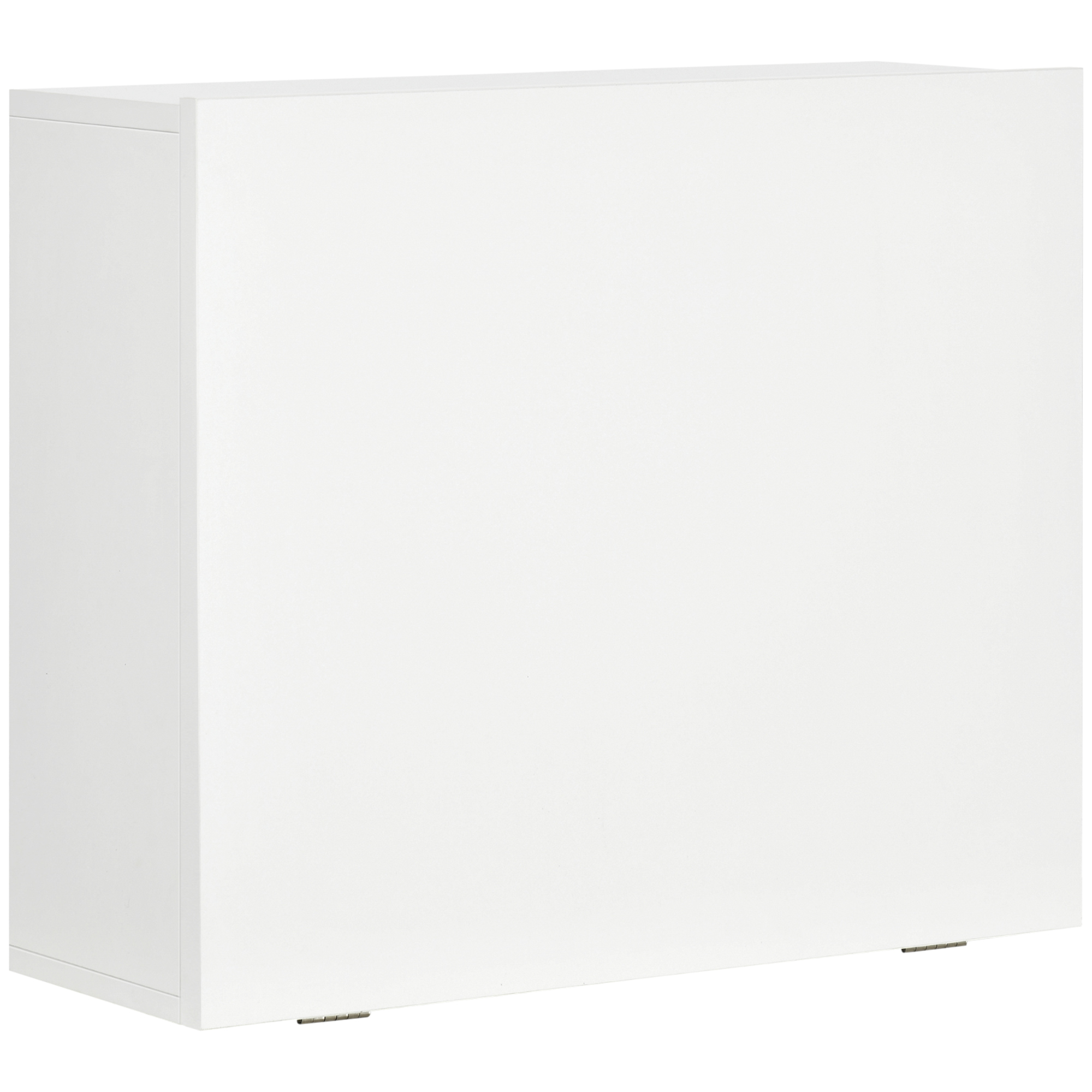 HOMCOM Wandklapptisch Zusammenklappbar und Platzsparend mit Regalen, für Büro, Wohnzimmer und Arbeitszimmer, aus Spanplatte und MDF, 60x21.5x50 cm, Weiß   Aosom
