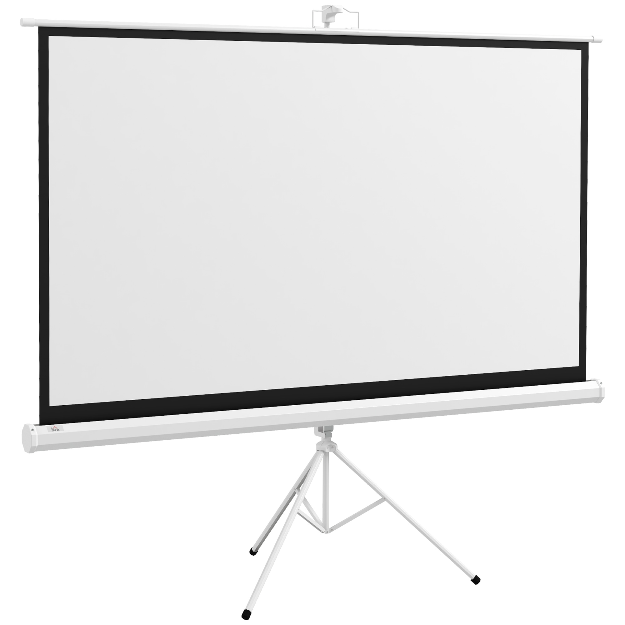 HOMCOM Beamer Leinwand mit Stativ 186 x 105 cm 84 Zoll 16:9 HD 4K Projektionsleinwand Rollo-Leinwand für Heimkino Büro-Präsentationen   Aosom