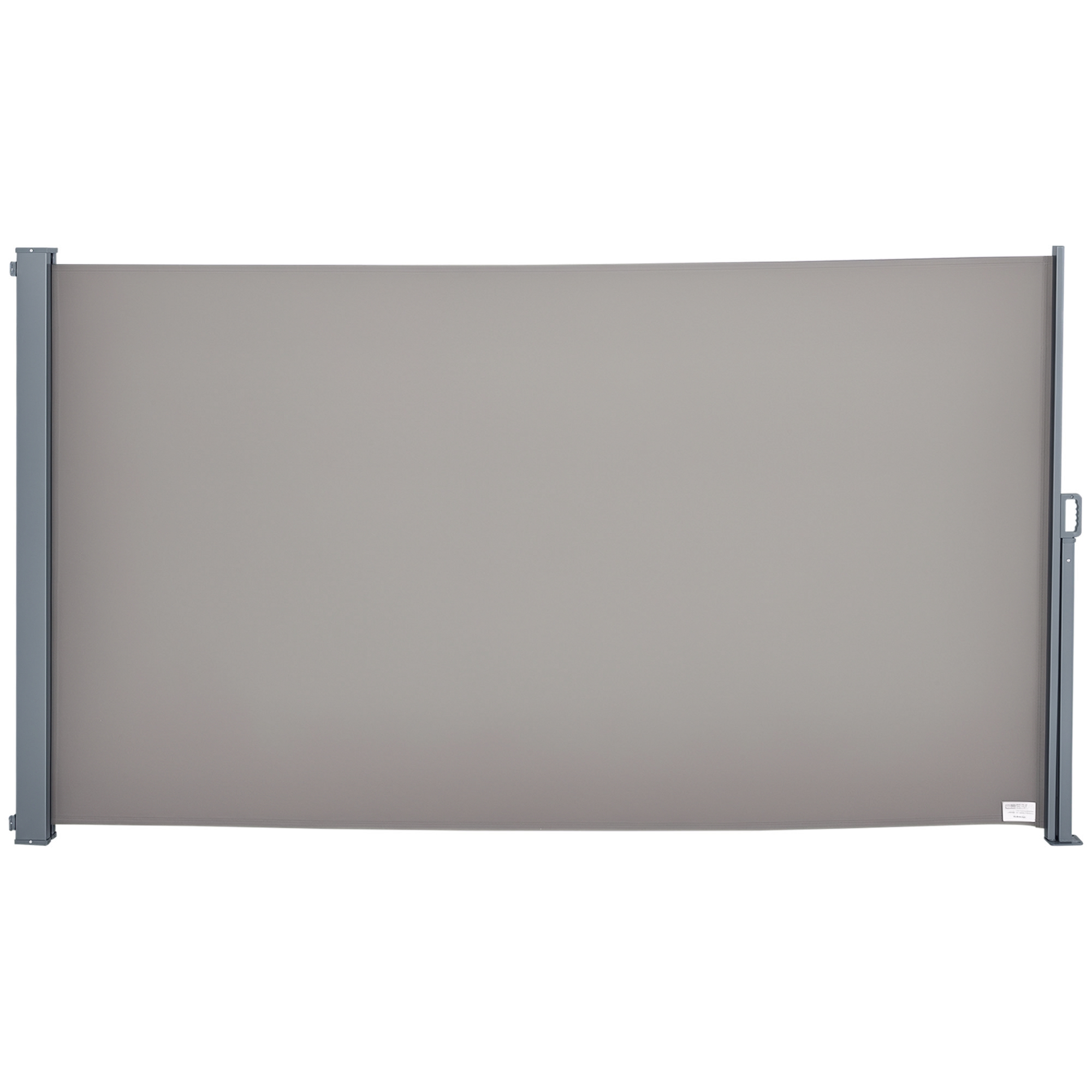 Outsunny Seitenmarkise Sicht- und Sonnenschutz 3 x 1,6 m Seitenrollo aus Polyester in Grau für Balkon und Terrasse   Aosom.de