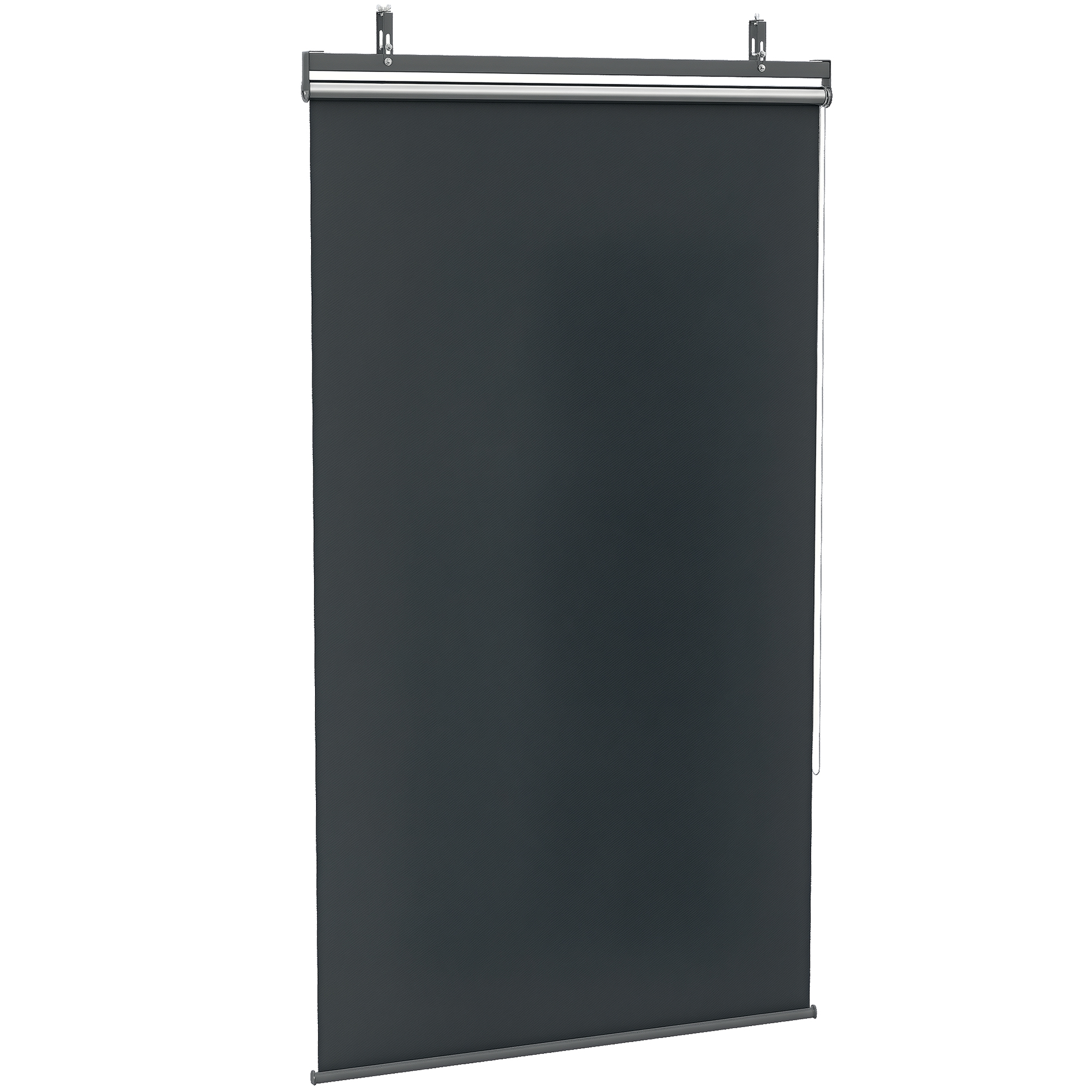 Outsunny Senkrechtmarkise, 124 x 222cm, Balkonsichtschutz mit Sonnenschutz, Balkonrollo mit Haken, Sichtschutz für Pavillon, Polyester   Aosom