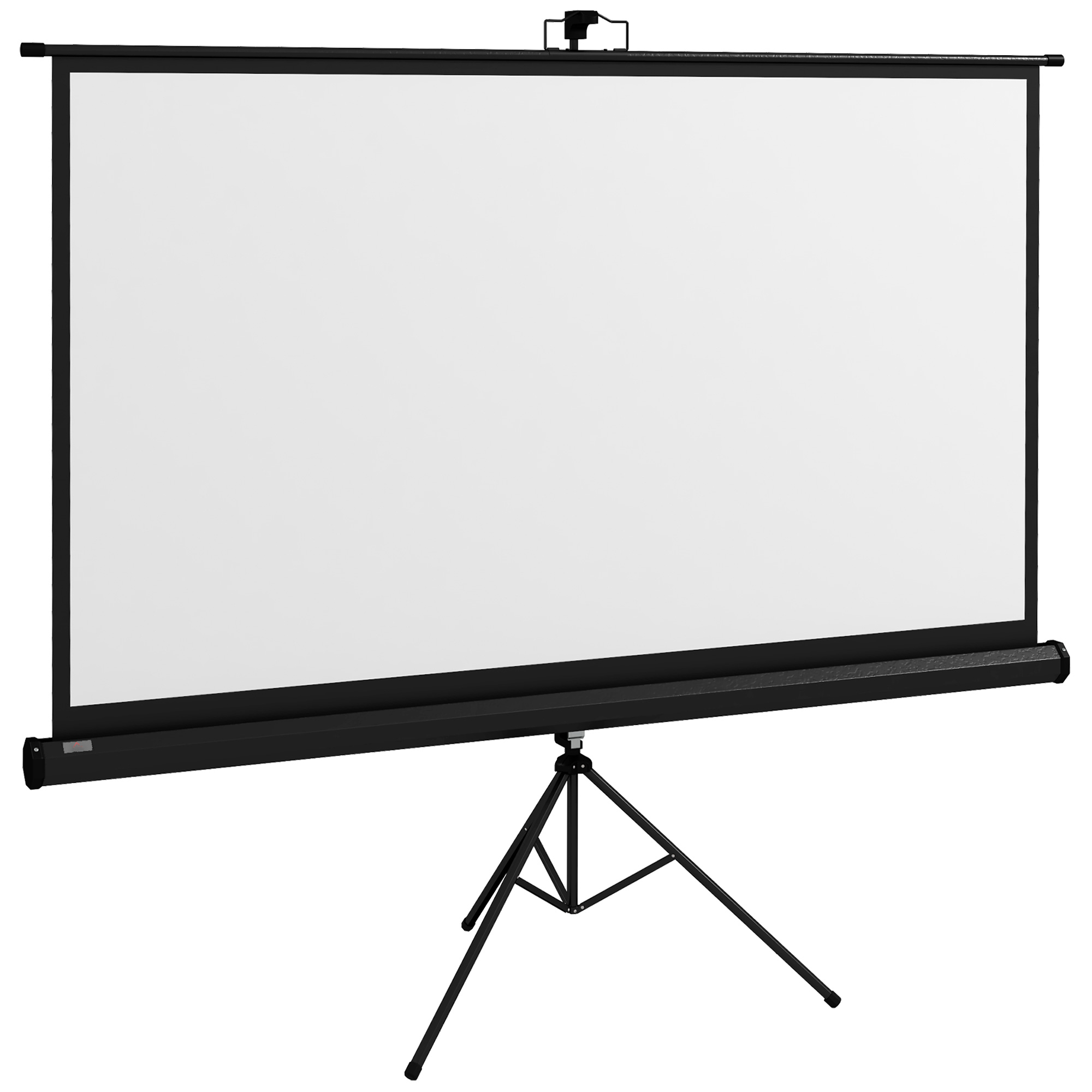 HOMCOM Projektorleinwand 84 Zoll 4K HD 16:9 mit Verstellbarem Faltbarem Ständer, Tragbare Metallprojektorleinwand, Betrachtungswinkel von 160 Grad, für Zuhause, Heimkino, Draußen, Schwarz   Aosom