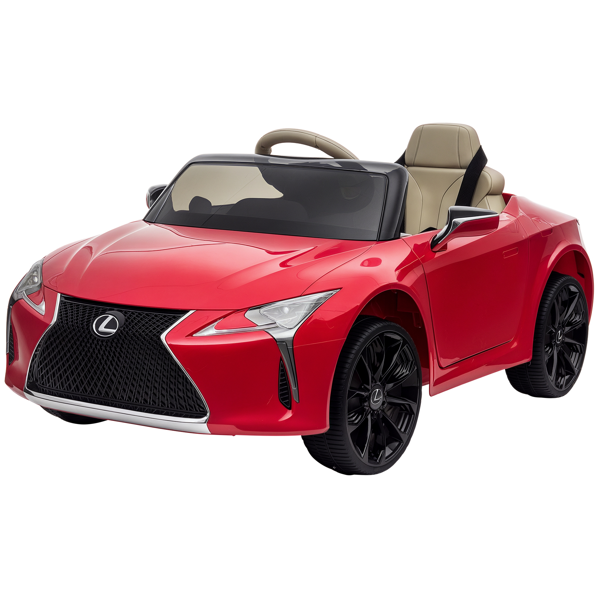 HOMCOM Kinderauto Offiziell lizenziertes Lexus LC500 Elektroauto, 2,4G Fernsteuerung, MP3/USB, Licht & Musik, 3-6 Jahre Aosom