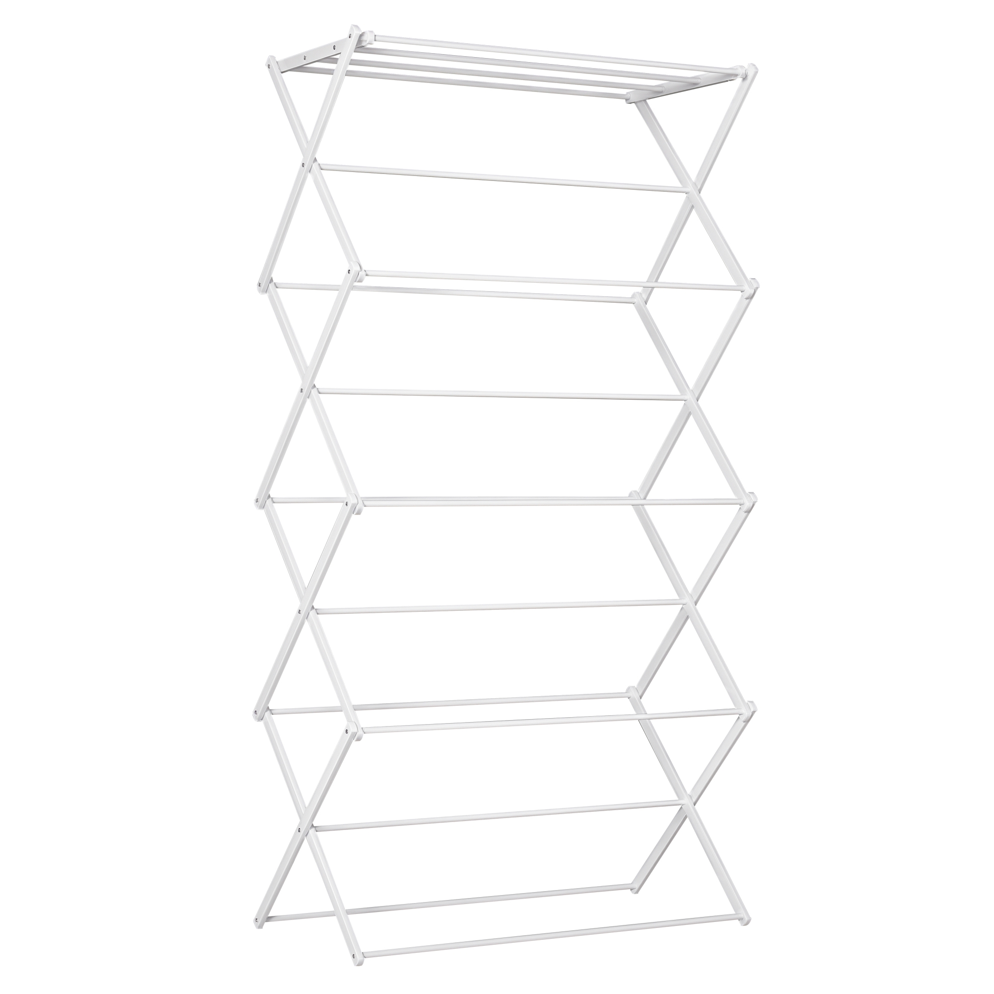 HOMCOM Wäscheständer faltbar 8-stufig Turmtrockner Metall Kunststoff Weiß 74x35x144cm   Aosom