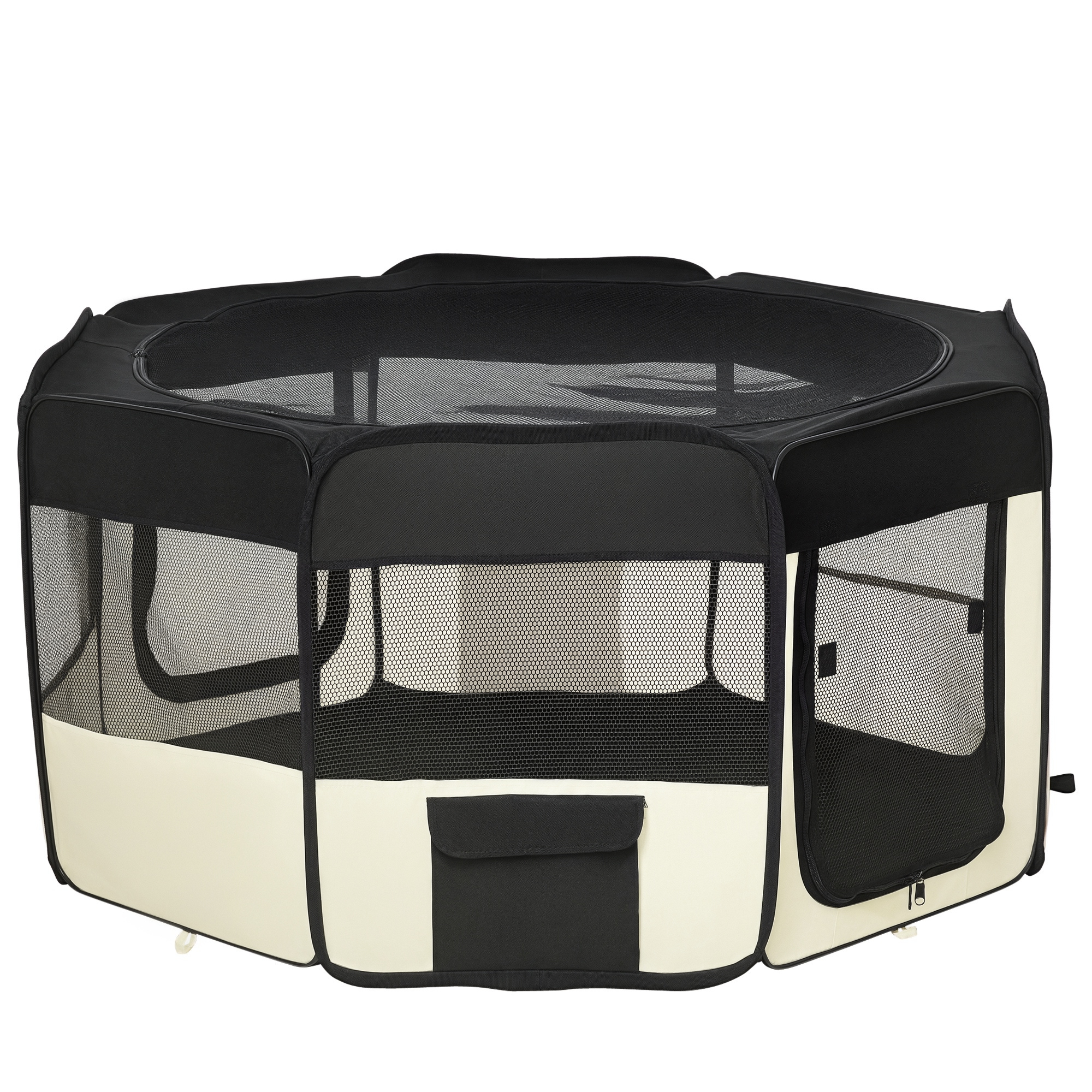 PawHut Welpenauslauf faltbar Ø120xH58cm, Freilaufgehege Tierlaufstall Laufstall Welpenzaun, 600D Oxford   Aosom.de