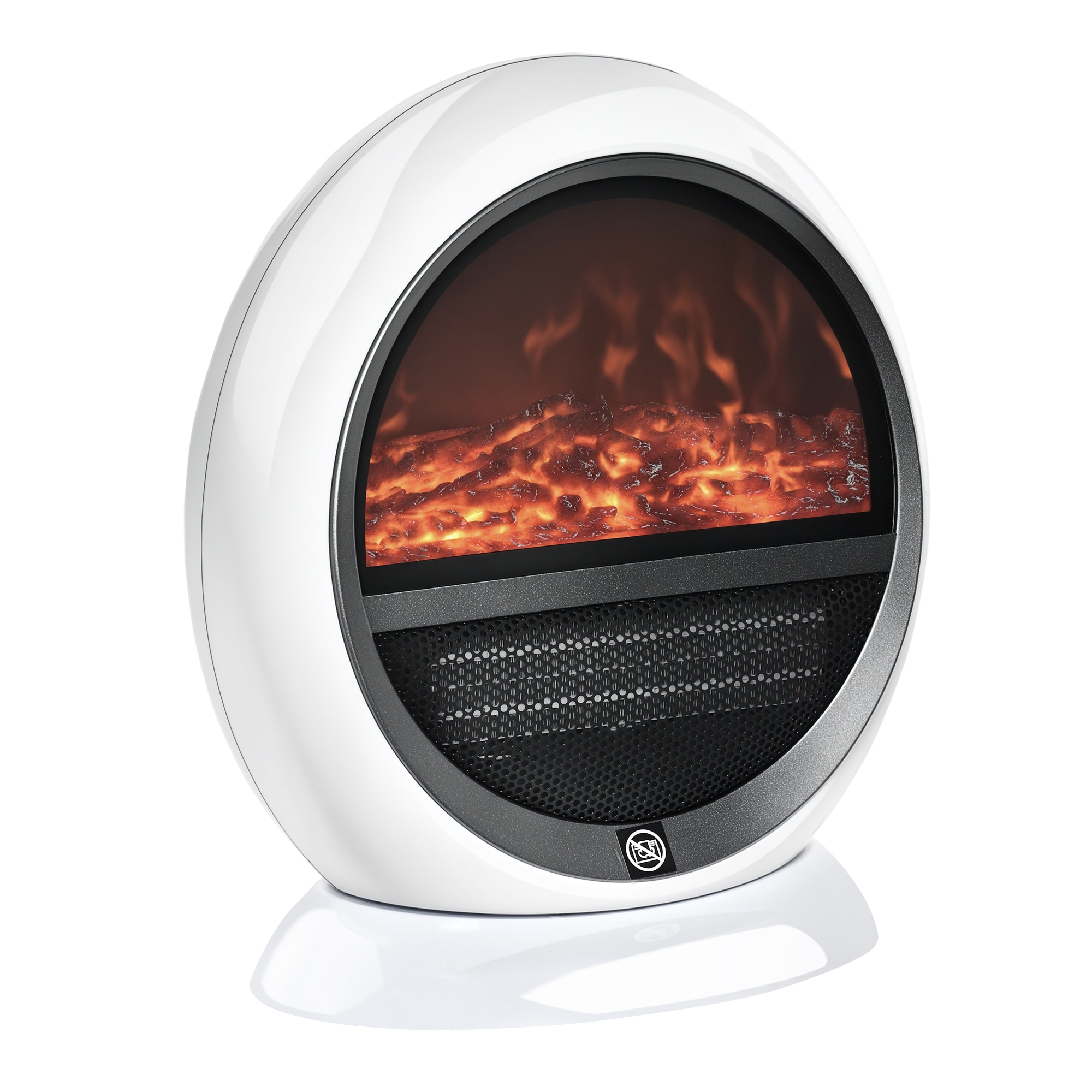 HOMCOM LED Elektrokamin Mini Tischkamin 1500W mit Flammeneffekt, standfest, ABS-Kunststoff, weiß, kompakte Größe 30,5 x 18 x 35 cm   Aosom.de