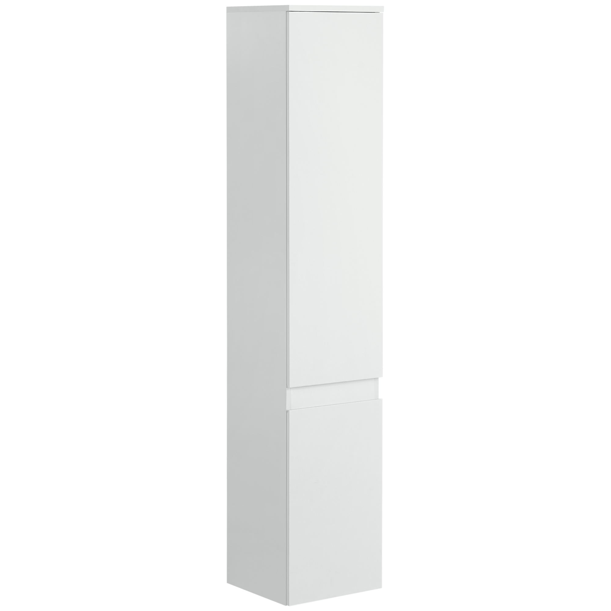 kleankin Badezimmerschrank, Hochschrank mit 5 Ebenen, Badschrank mit Kippschutz, Aufbewahrungsschrank für Badezimmer, Weiß, 30 x 28 x 152,5 cm Aosom
