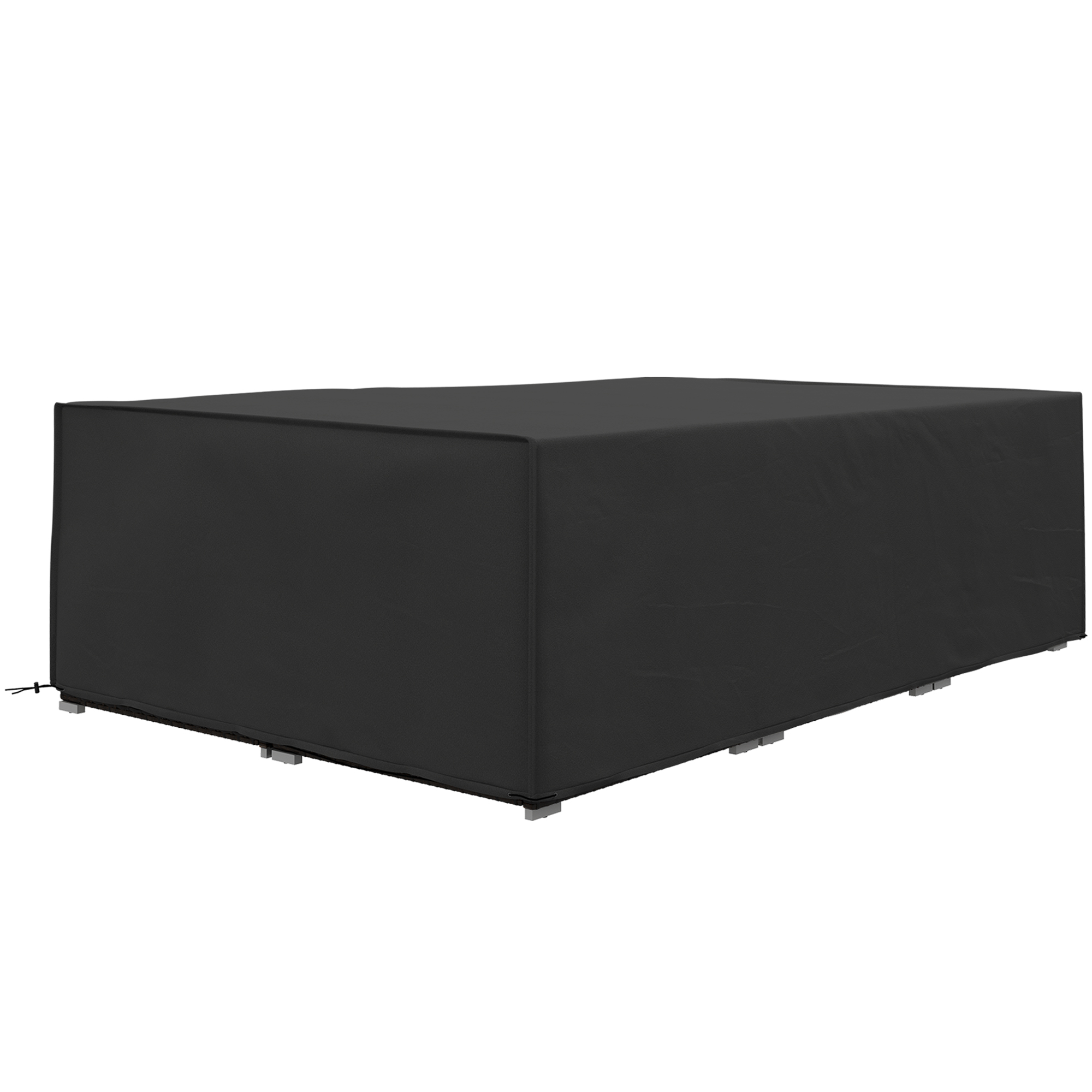 Outsunny Housse salon de jardin Abdeckung Gartenmöbel Tisch Hülle Oxford-Stoff Schutzhülle für Stühle wasserdicht UV-beständig, 222 x 155 x 67 cm, Schwarz Aosom