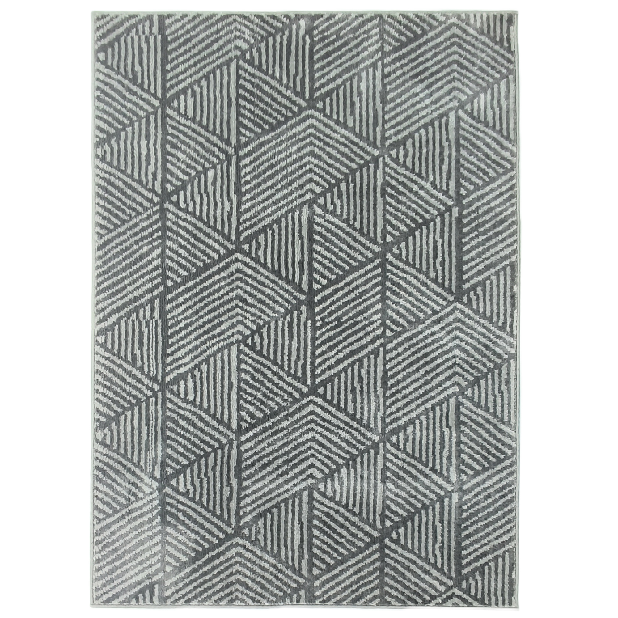 HOMCOM Teppich Wohnzimmerteppich im Modern Stil, waschbar Flächenteppich, Teppich für Wohnzimmer, Schlafzimmer, 150 x 80 cm Dunkelgrau Aosom