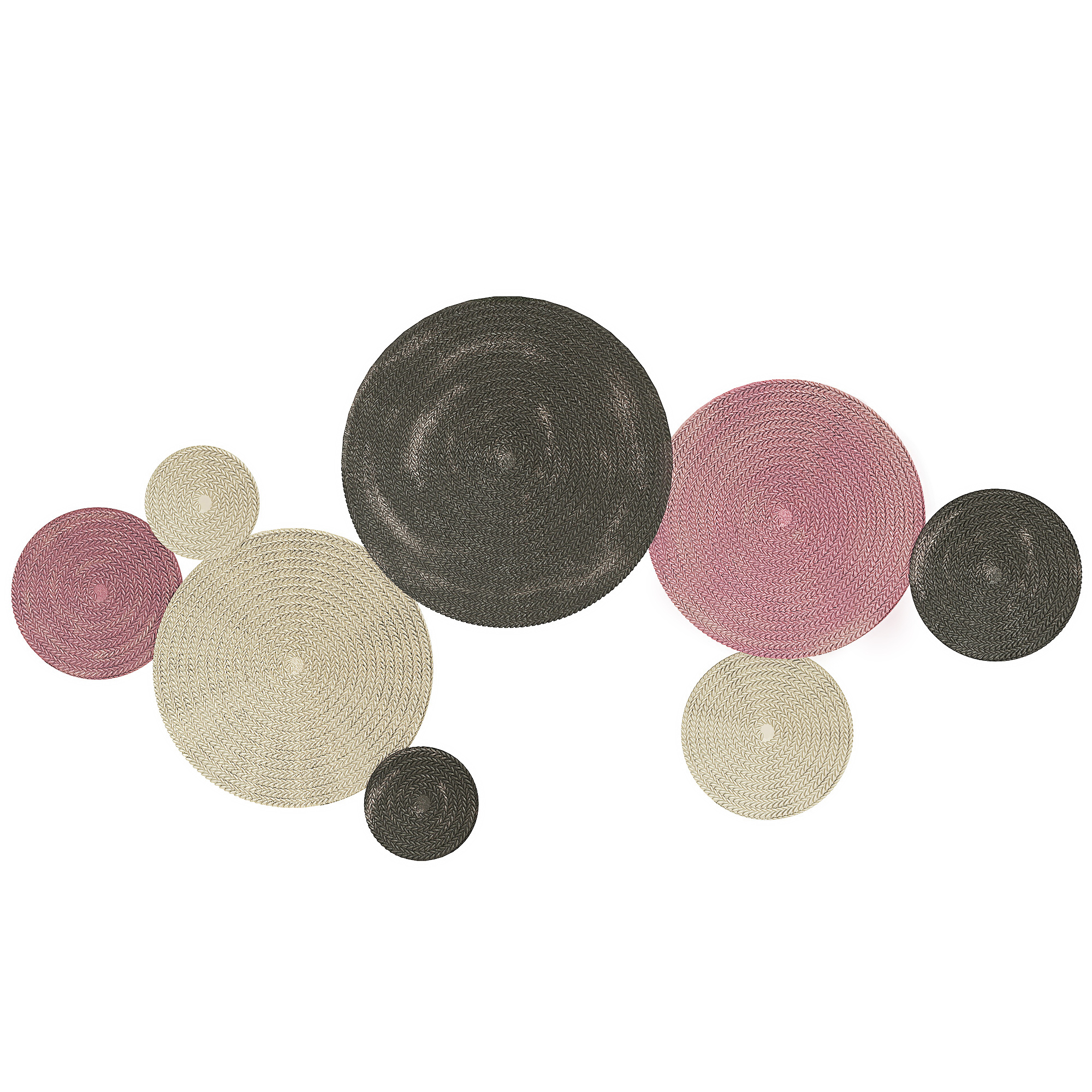 HOMCOM Wanddeko geometrische Wandbild Metallbild Wandskulptur mit einzigartigem Multi-Disc-Design Wanddekoration Wohnzimmer-Kunst für Schlafzimmer Aosom