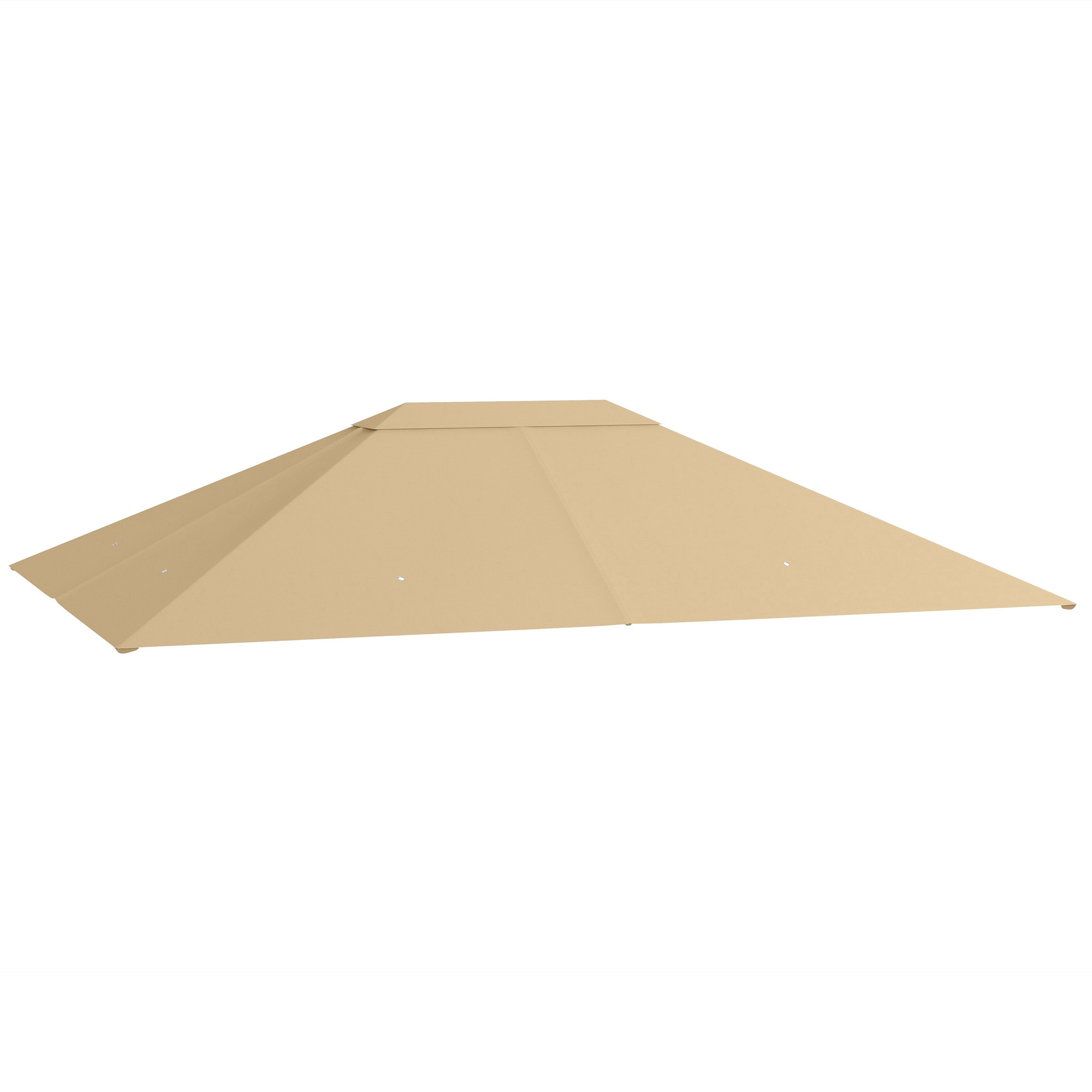 Outsunny Ersatzdach für Pavillon 4 x 3m, wasserabweisend Pavillondach mit UV Schutz 30+, Ersatzbezug für Gartenpavillon, Ersatzteile aus Polyester-Stoff, 180 g/m², Khaki   Aosom