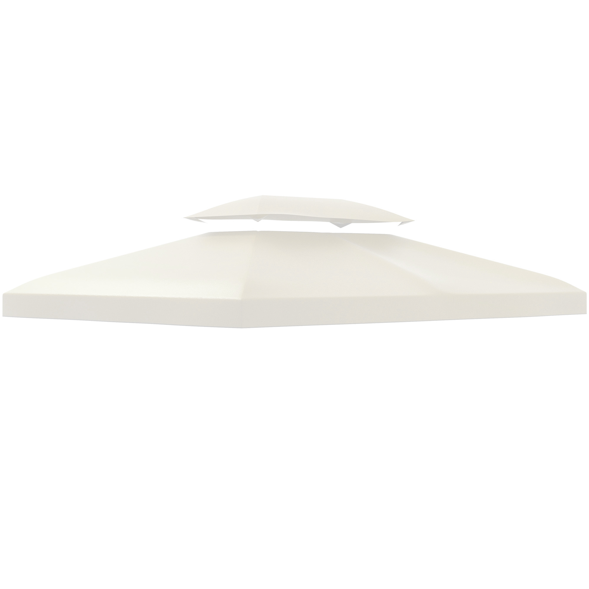 Outsunny Ersatzdach für Metallpavillon 4x3m mit Leckageöffnung, cremeweißes Pavillondach aus Polyester für Garten & Partyzelt   Aosom.de