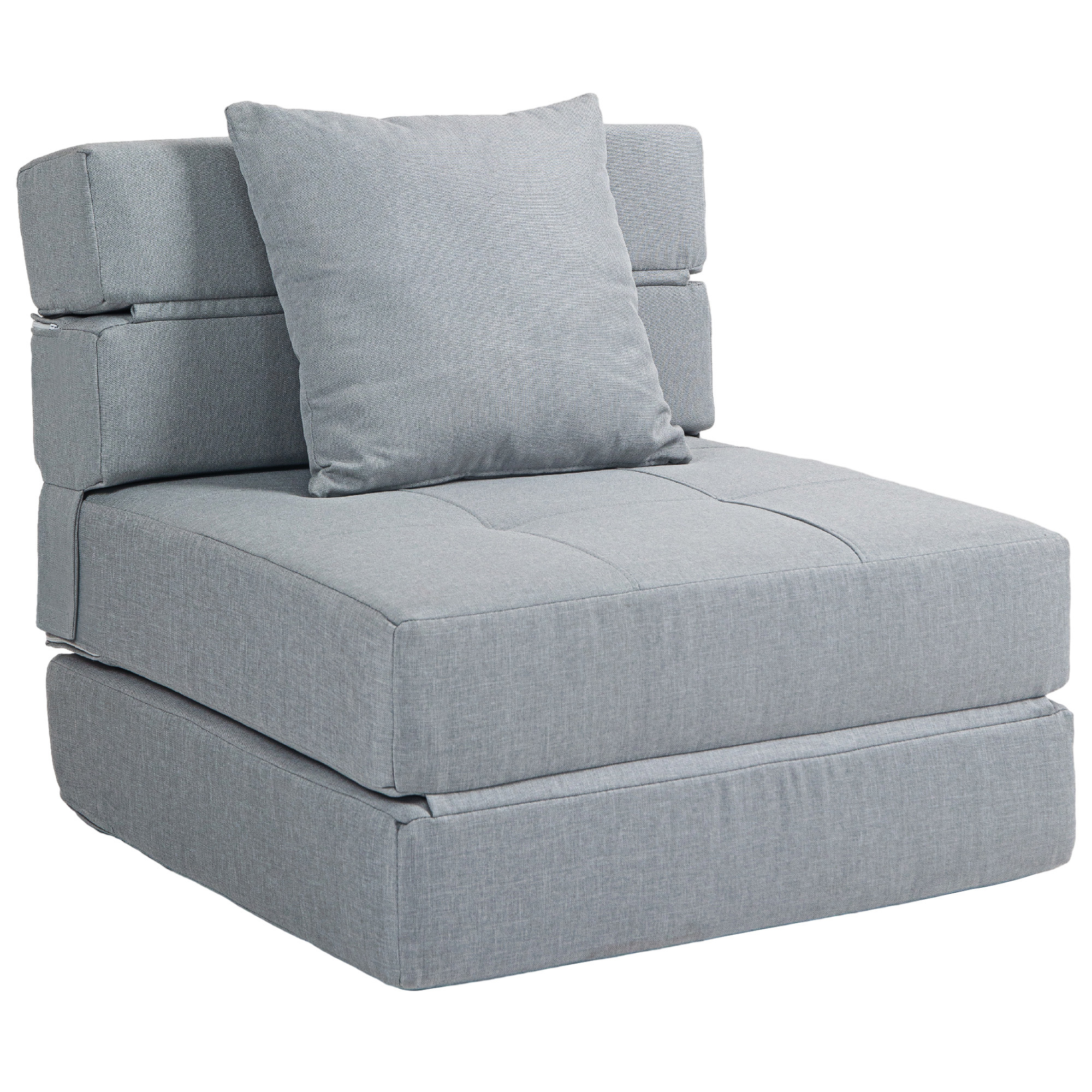 HOMCOM Schlafsessel klappbar 2-in-1 Klappsessel mit Bettfunktion bis 100kg belastbar, Gästebett für Wohnzimmer & Schlafzimmer Aosom.de