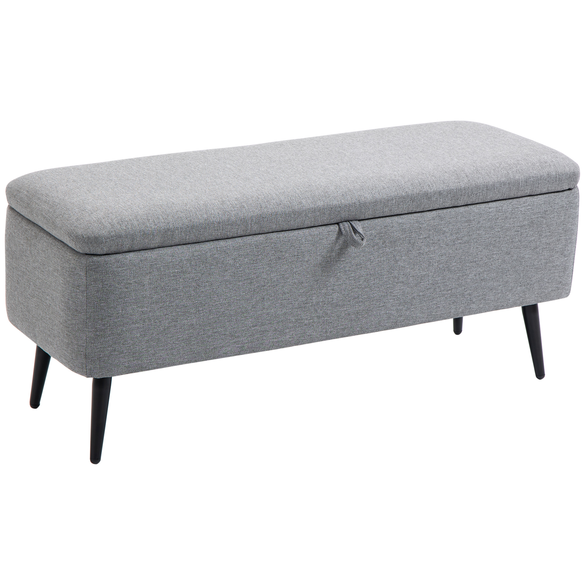 HOMCOM Sitzbank mit Stauraum bis 150 kg belastbar, Polsterbank für Wohnzimmer, Flur & Schlafzimmer, Stahlbeine, 101x38,5x44,5cm   Aosom.de