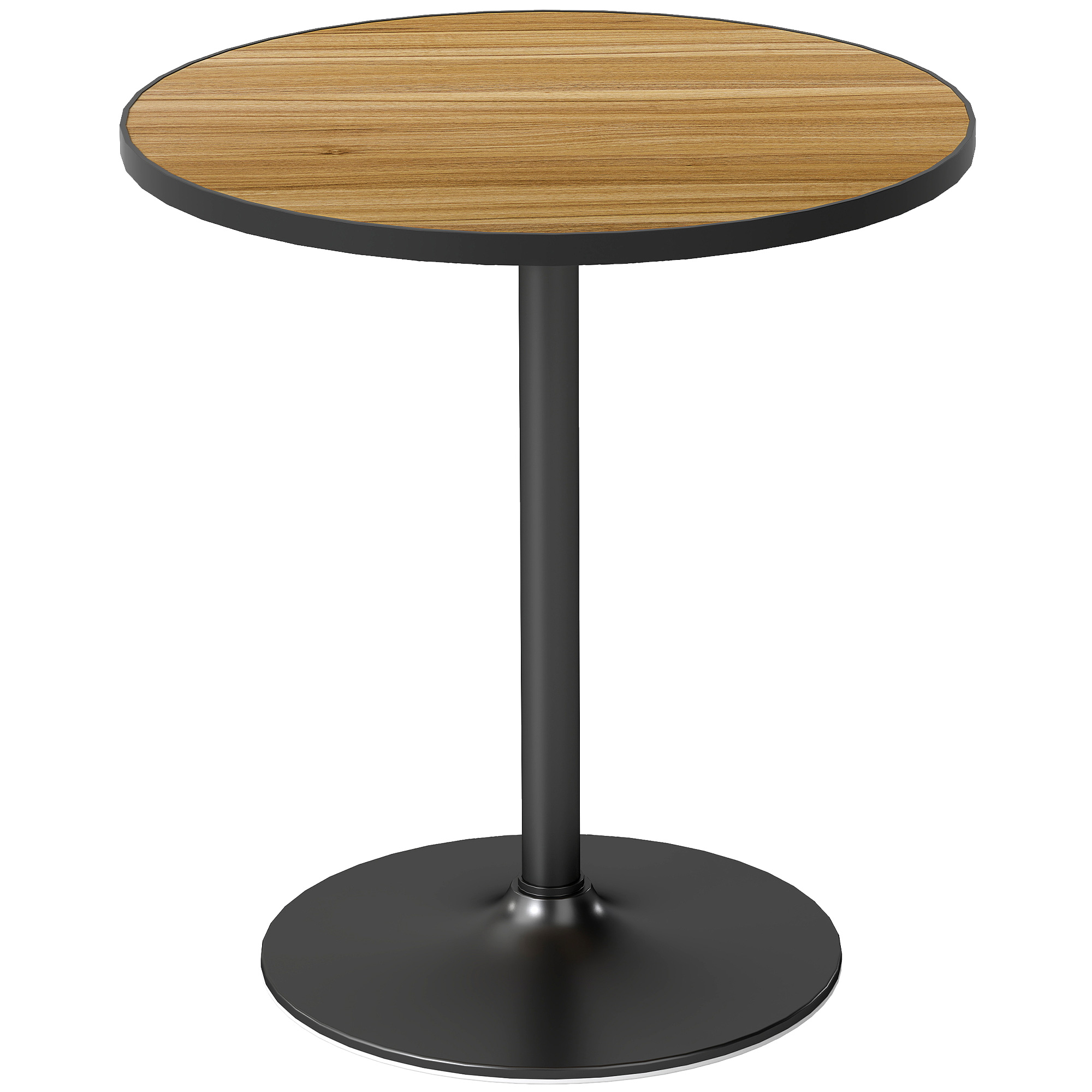 HOMCOM Esstisch, Runder Küchentisch, Moderner Esszimmertisch mit Holzoptikplatte für 4 Personen, Kaffeetisch für Wohnzimmer, Ø70 x 76 cm, Eiche   Aosom