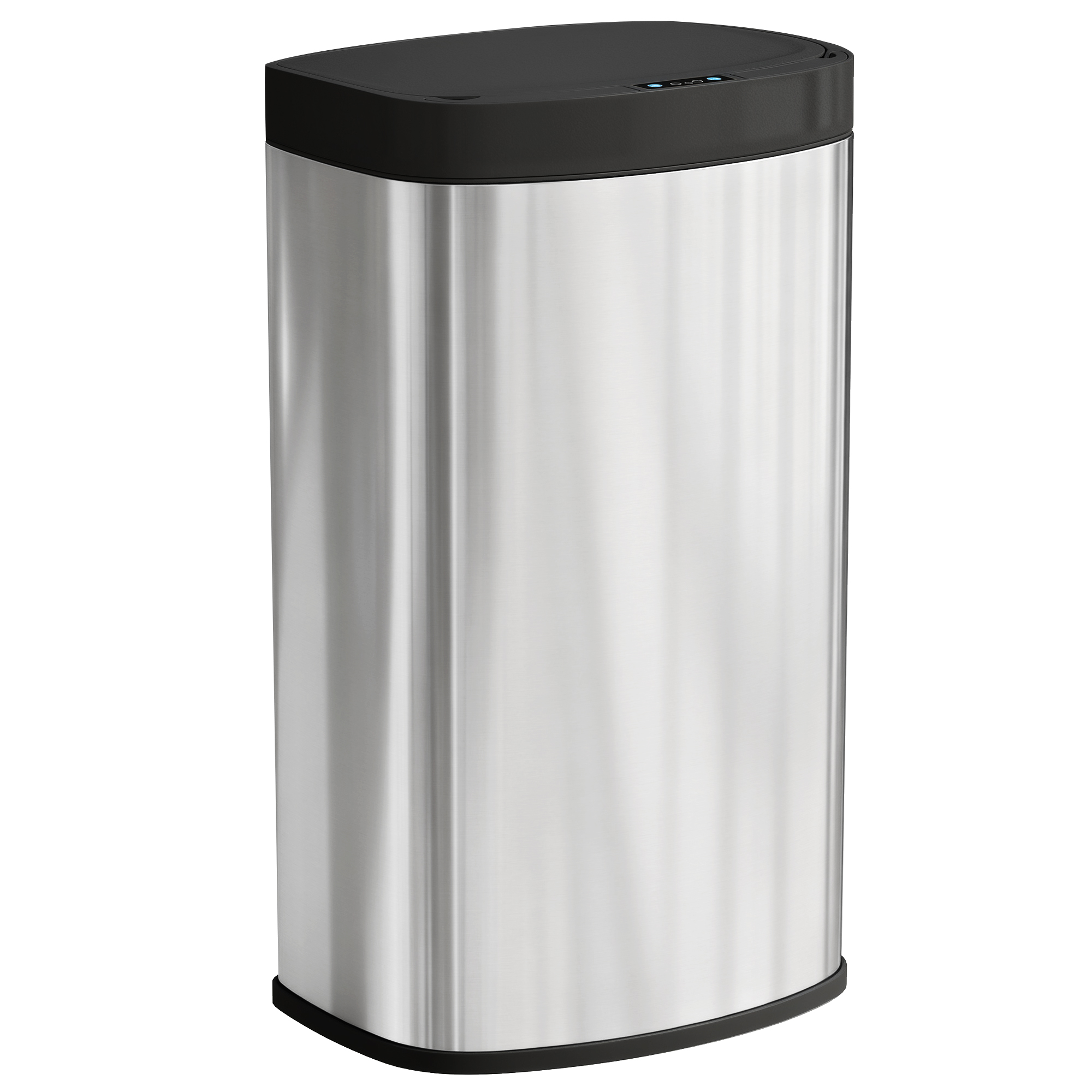 HOMCOM Sensor-Mülleimer 55 l, Edelstahl, Soft-Close-Deckel, berührungslos, fingerabdruckfrei, Silber Aosom
