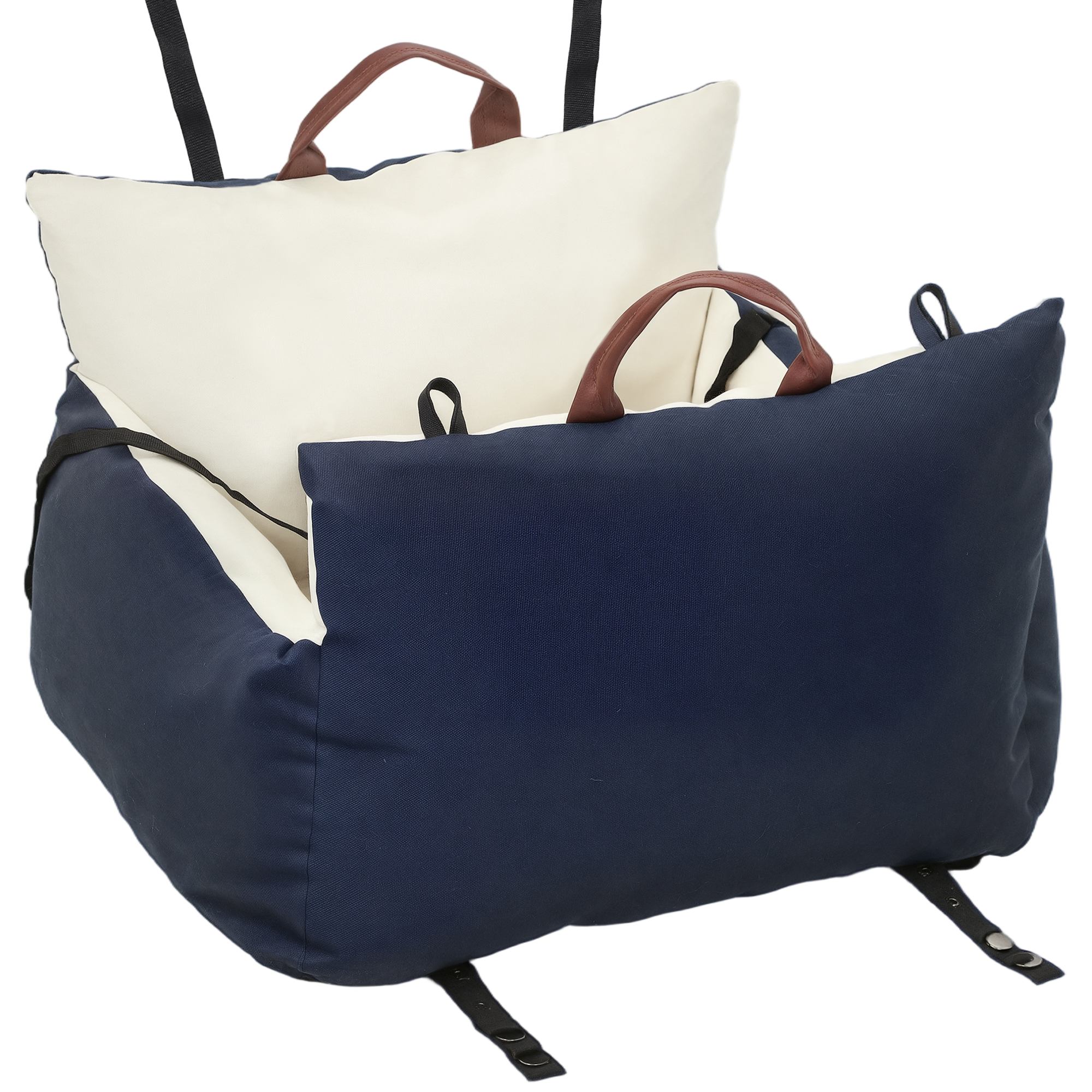 PawHut Hunde Autositz Hundesitz mit Sicherheitsgurt Abnehmbarer Hundeautositz für Rückbank und Vordersitz, waschbarer Autositz für Kleine Hunde und Katzen Haustiere   Aosom