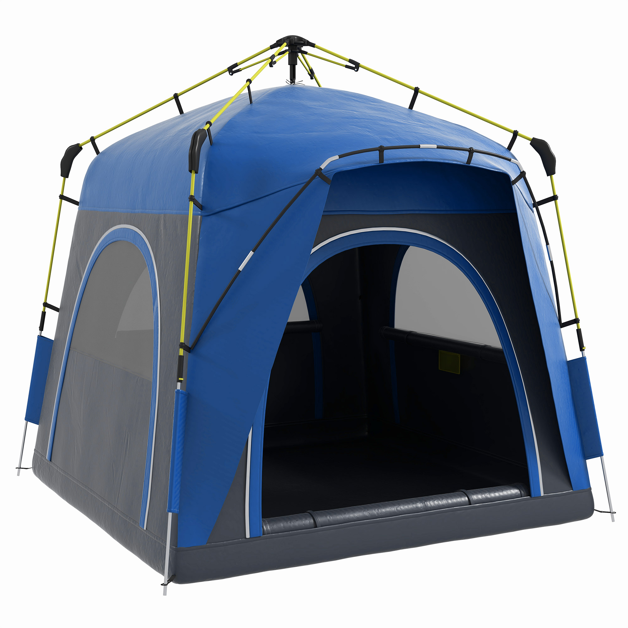 Outsunny Kuppelzelt für 4 Personen leicht, stabil wasserdicht UV 50+ Pop Up Campingzelt mit Haken Tür Fenster, Bodenplane Familienzelt mit 1000mm Wassersäule Zelt für Camping Reise Trekking Garten Aosom