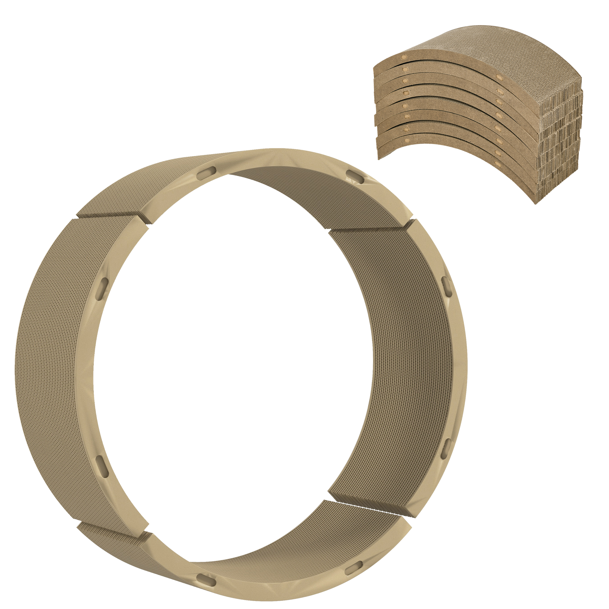 PawHut Katzen Kratzbrett, 8 Set Kratzpappe Recycelbar, Wellpappe Kratzmatten für Katzenlaufrad, Katzen bis 5 kg, 55 x 25,5 x 3 cm, Braun Aosom