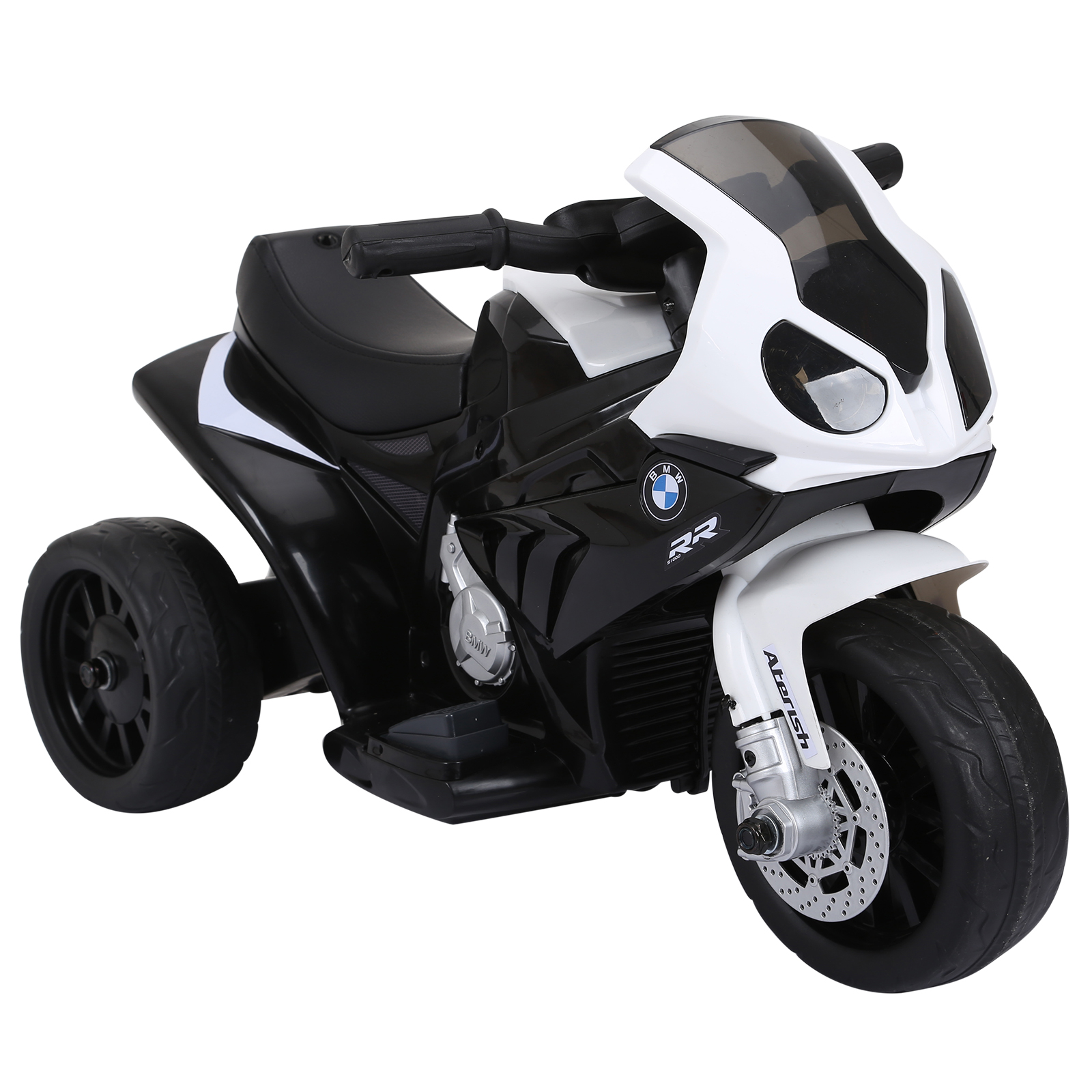 HOMCOM BMW S1000RR lizenziertes Elektro Kindermotorrad Kinderfahrzeug mit Akku, Dreirad, Stahl, Schwarz, 66x37x44 cm Aosom.de