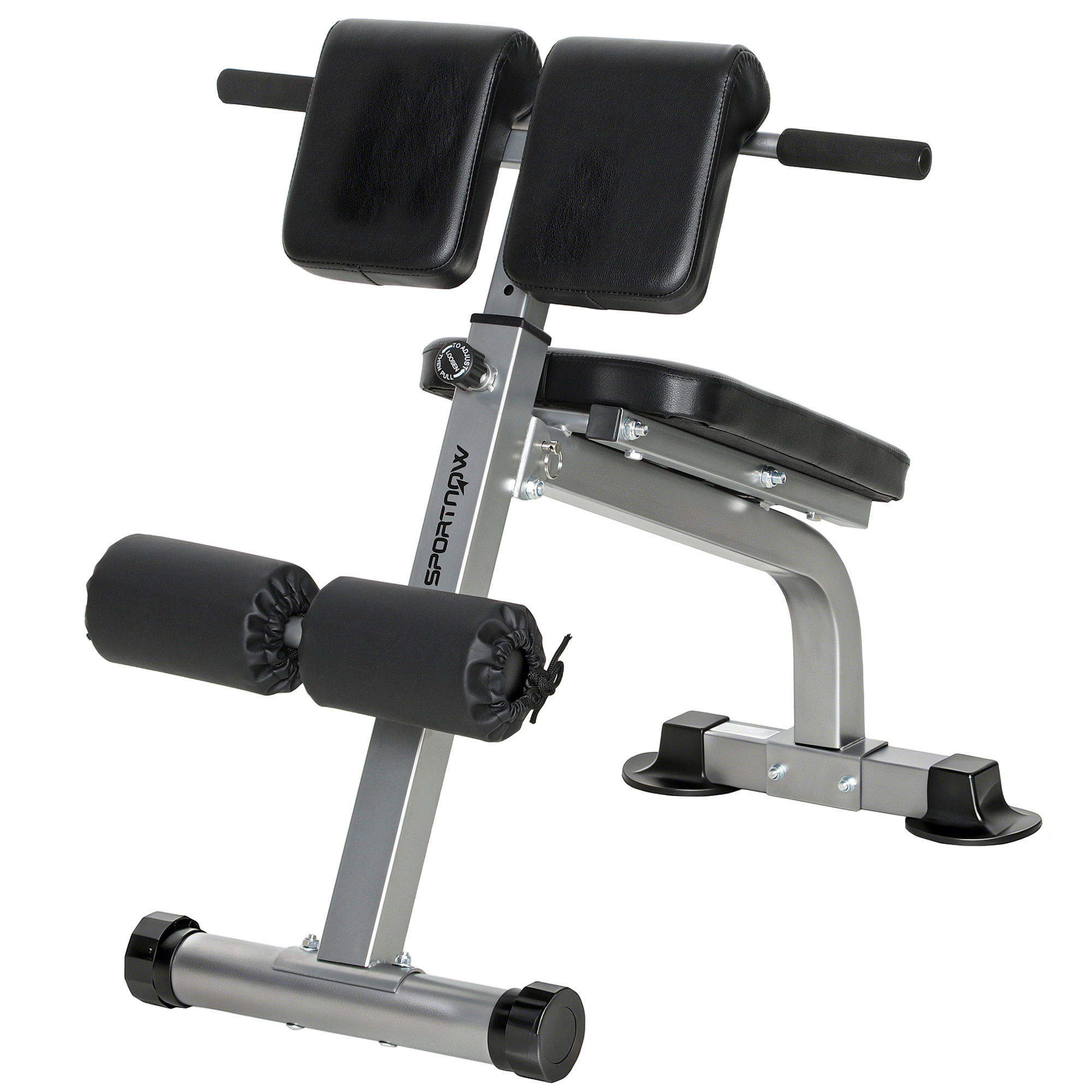 SPORTNOW Multifunktionale Römische Bank, Klappbarer Römischer Stuhl mit verstellbarer Neigung und Höhe für Rückenhyperextensionen, Bauch- und Hantelbank für Heimtraining, Kapazität 150kg   Aosom