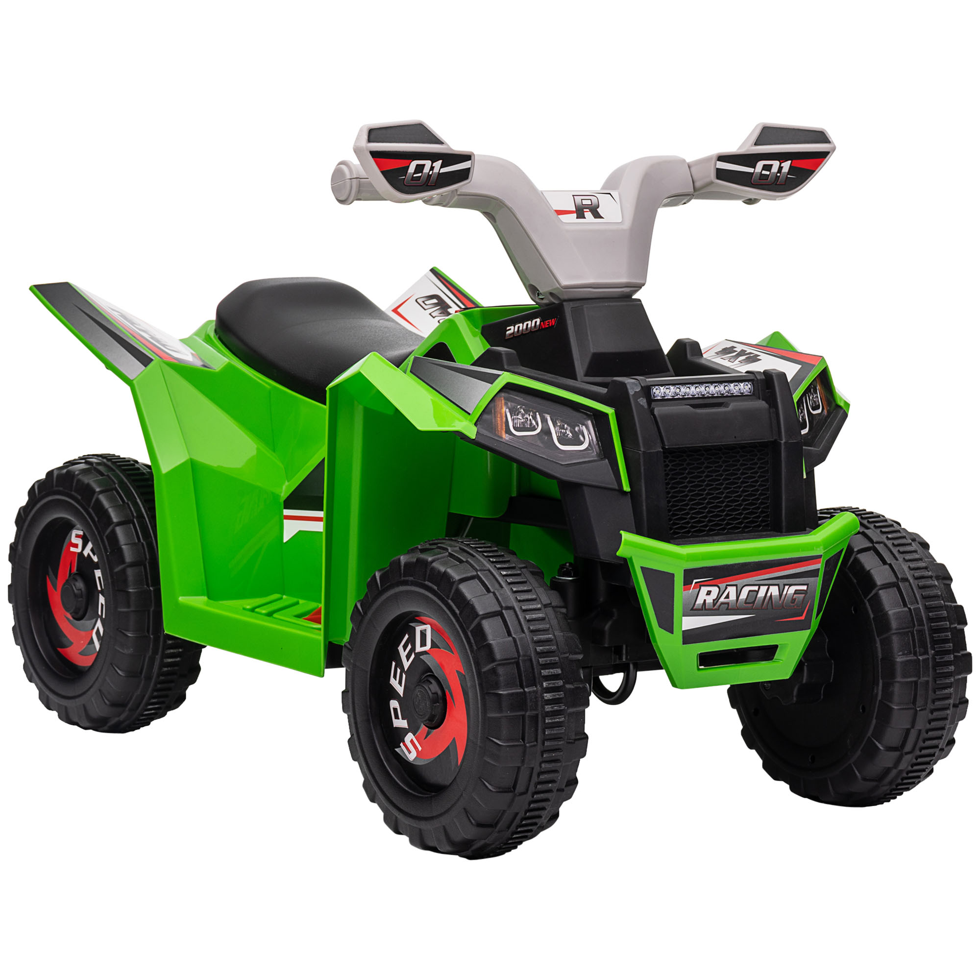 HOMCOM Kinder Quad Elektro 6V Kinderquad mit Vorwärts-, Rückwärtsfunktion, Elektro-Quad für Kinder 1,5-3 Jahre Grün Aosom