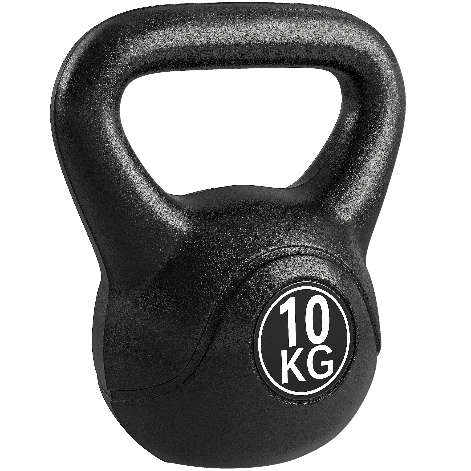 HOMCOM Kettlebell Kugelhantel 10 kg Gewicht-Hantel mit Sand befüllt für Anfänger Zuhause Krafttraining   Aosom