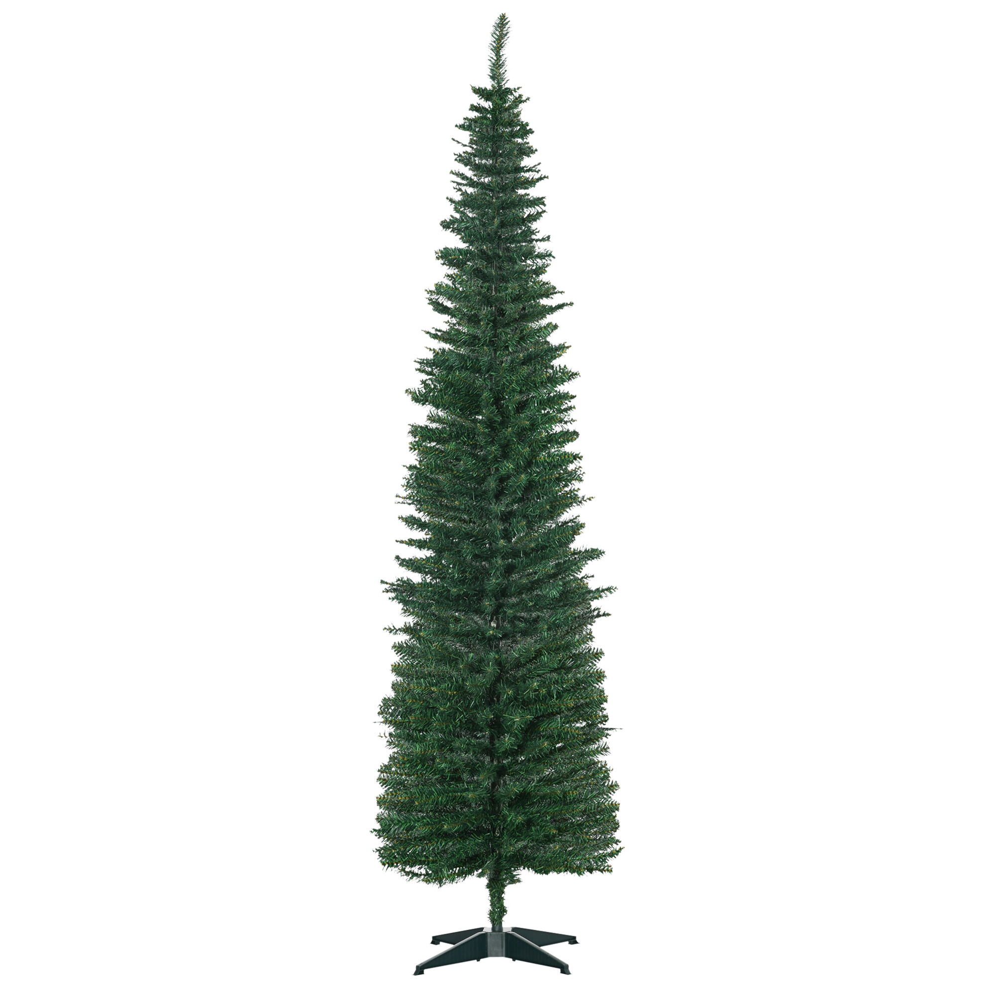 HOMCOM Künstlicher Weihnachtsbaum 210 cm Tannenbaum künstlich mit 499 Spitzen Christbaum Weihnachtsdeko für drinnen Aosom