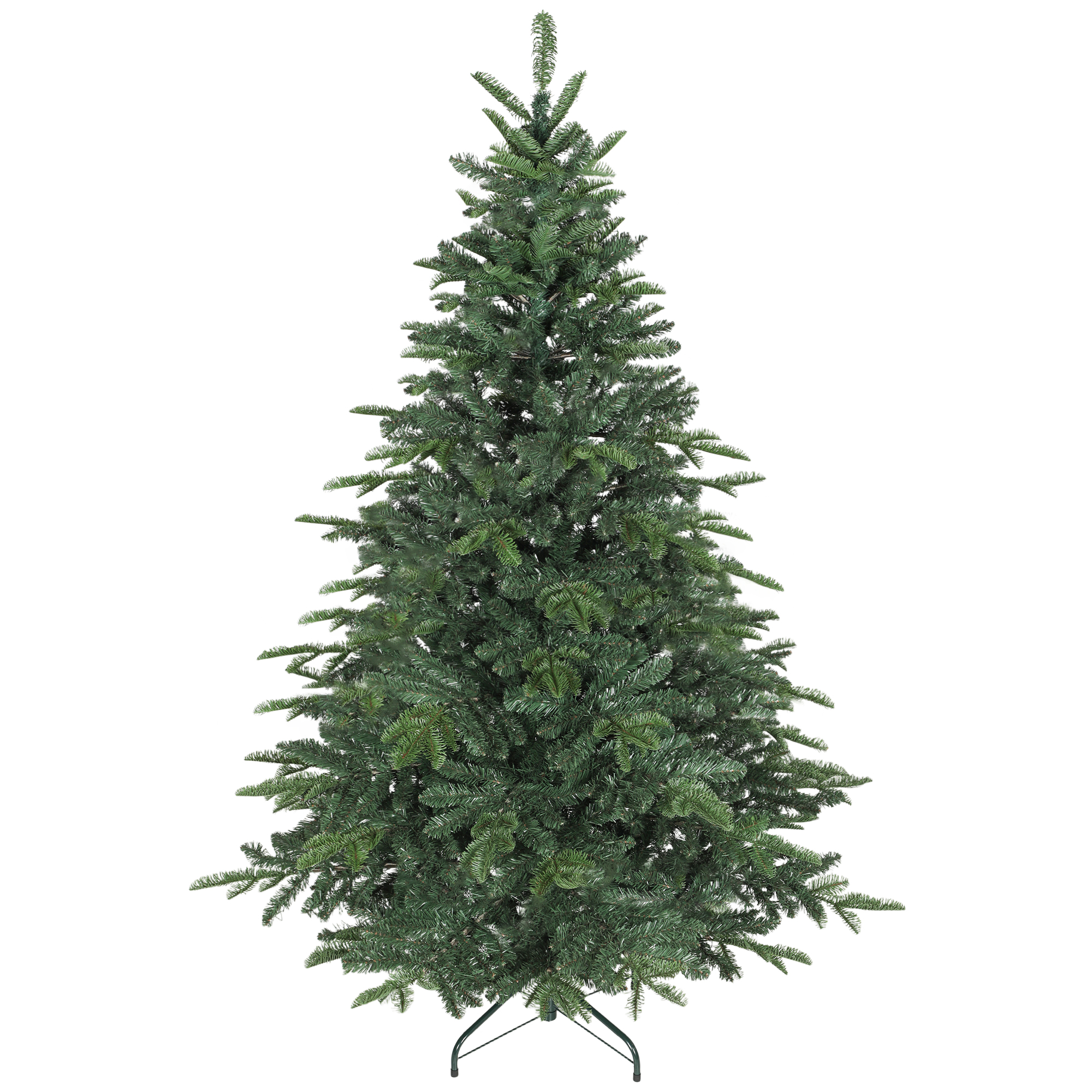 HOMCOM Weihnachtsbaum künstlich 180 cm Christbaum mit dichten Zweigen flammenhemmend Tannenbaum mit Metallständer Grün Aosom