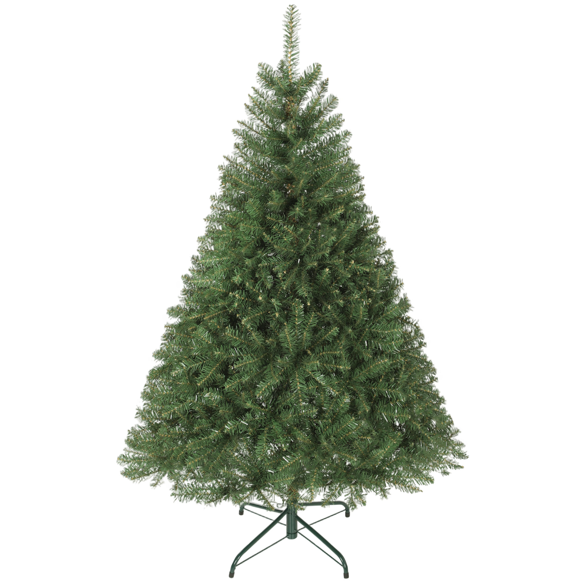 HOMCOM Weihnachtsbaum künstlich 150 cm Christbaum mit 992 dichten Zweigen Tannenbaum mit klappbarem Metallständer Grün   Aosom
