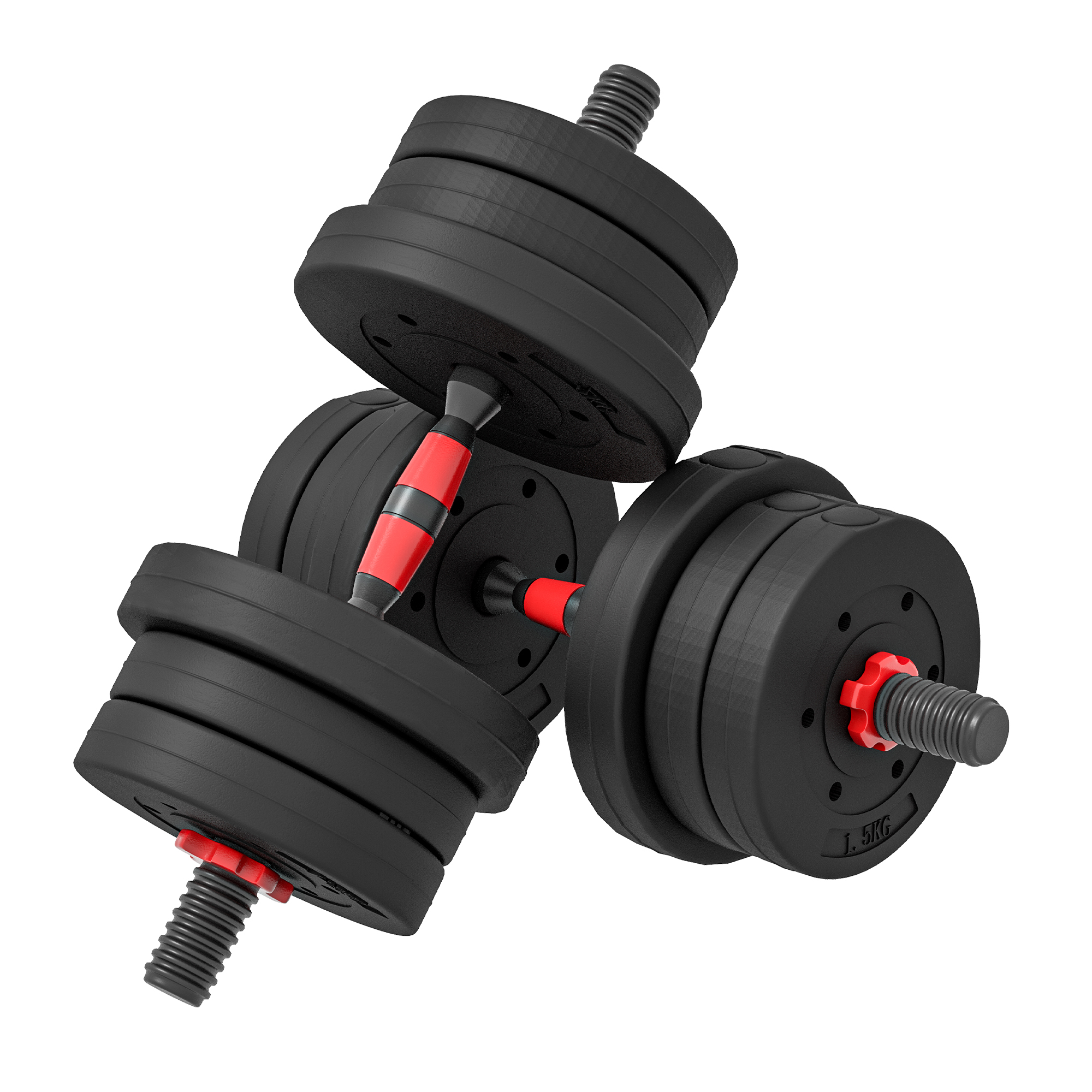 HOMCOM 2 in 1 Hanteln Set 20 kg verstellbare Kurzhantel & Langhantel professionell Dumbbell Krafttraining und Gewichtheben für Zuhause Fitness   Aosom