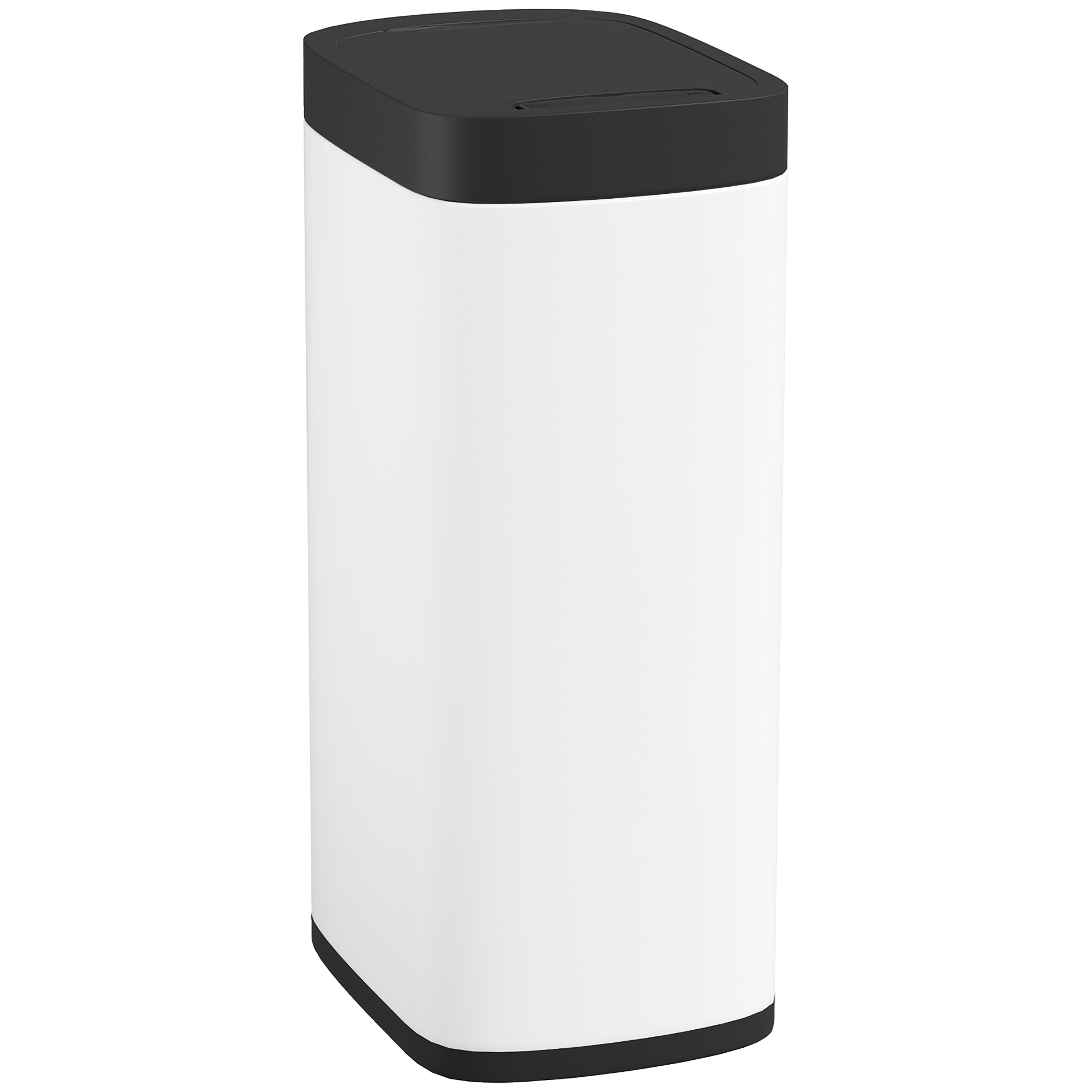 HOMCOM Automatischer Küchenmülleimer 50 L, berührungsloser Bewegungssensor-Mülleimer, fingerabdruckresistent, ohne Inneneimer, batteriebetrieben, Creme   Aosom