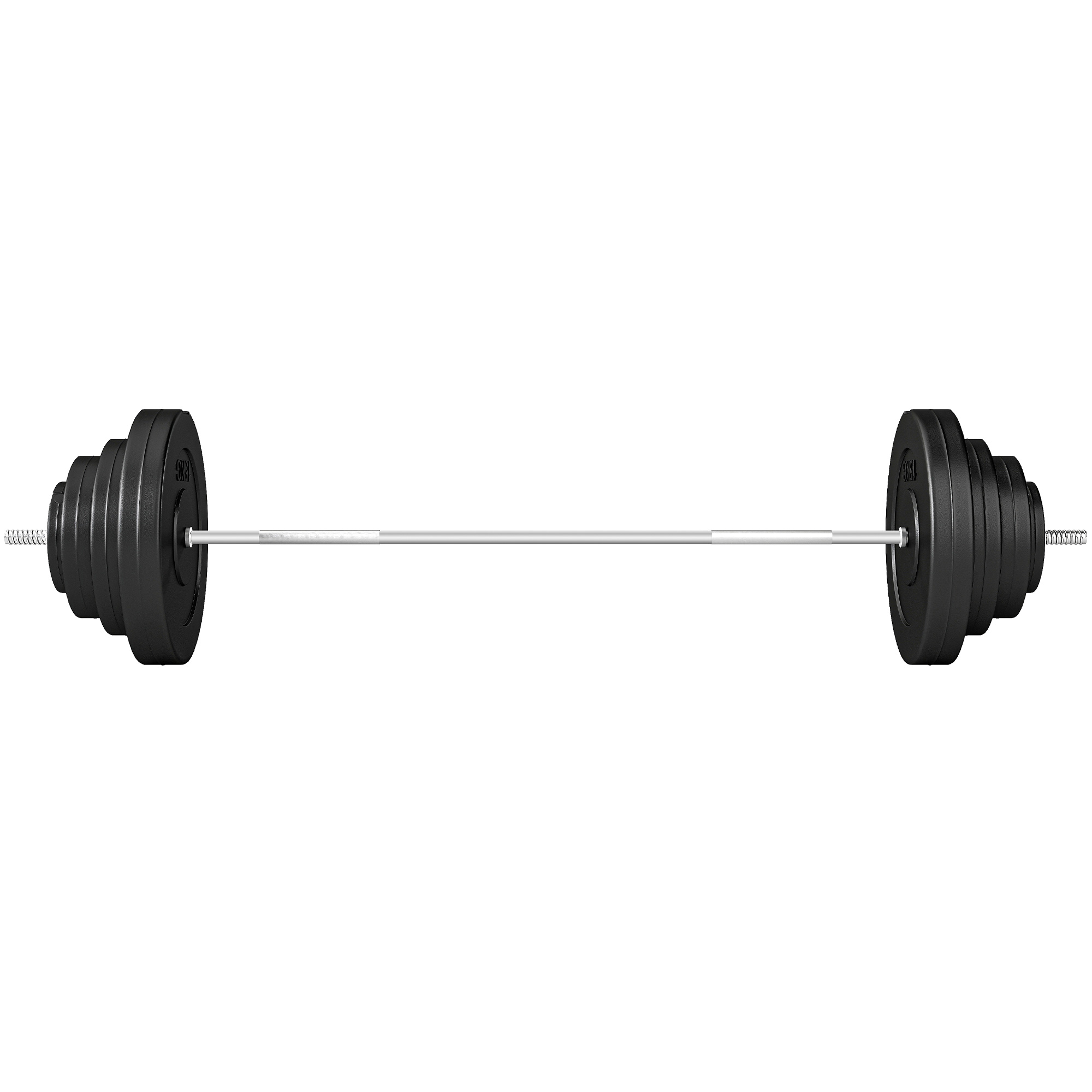 HOMCOM Hanteln Set 70kg Hantelset aus Stahl Kurzhanteln mit Verbindungsrohr Rutschfester Griff Langhanteln Workout Hantel Gewichte Dumbbell Set für Zuhause   Aosom