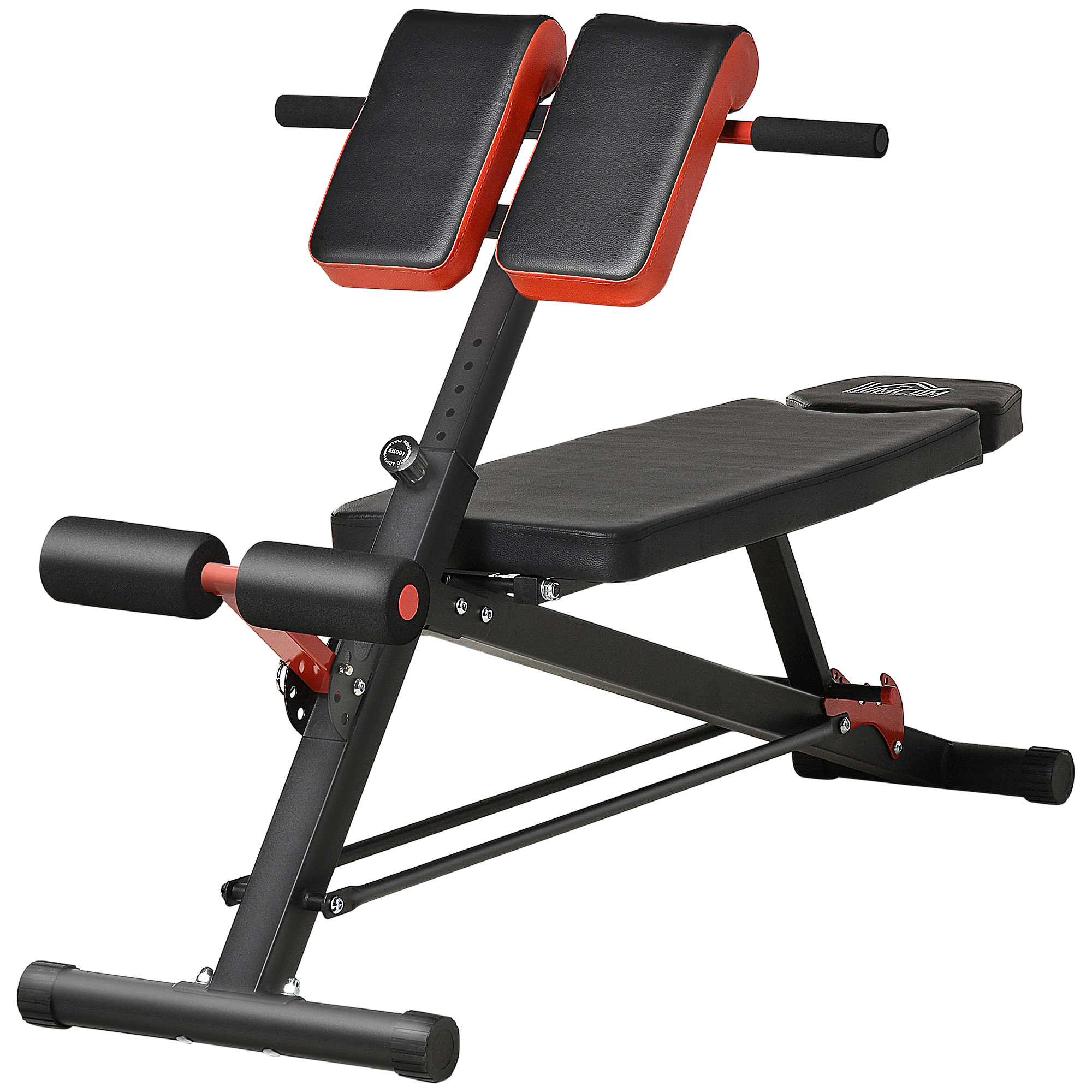 HOMCOM Multi-Hantelbank verstellbar Fitnessbank Schrägbank Bauchtrainer Schwarz 64 x 146 x 73,5-85 cm für effektives Training   Aosom.de