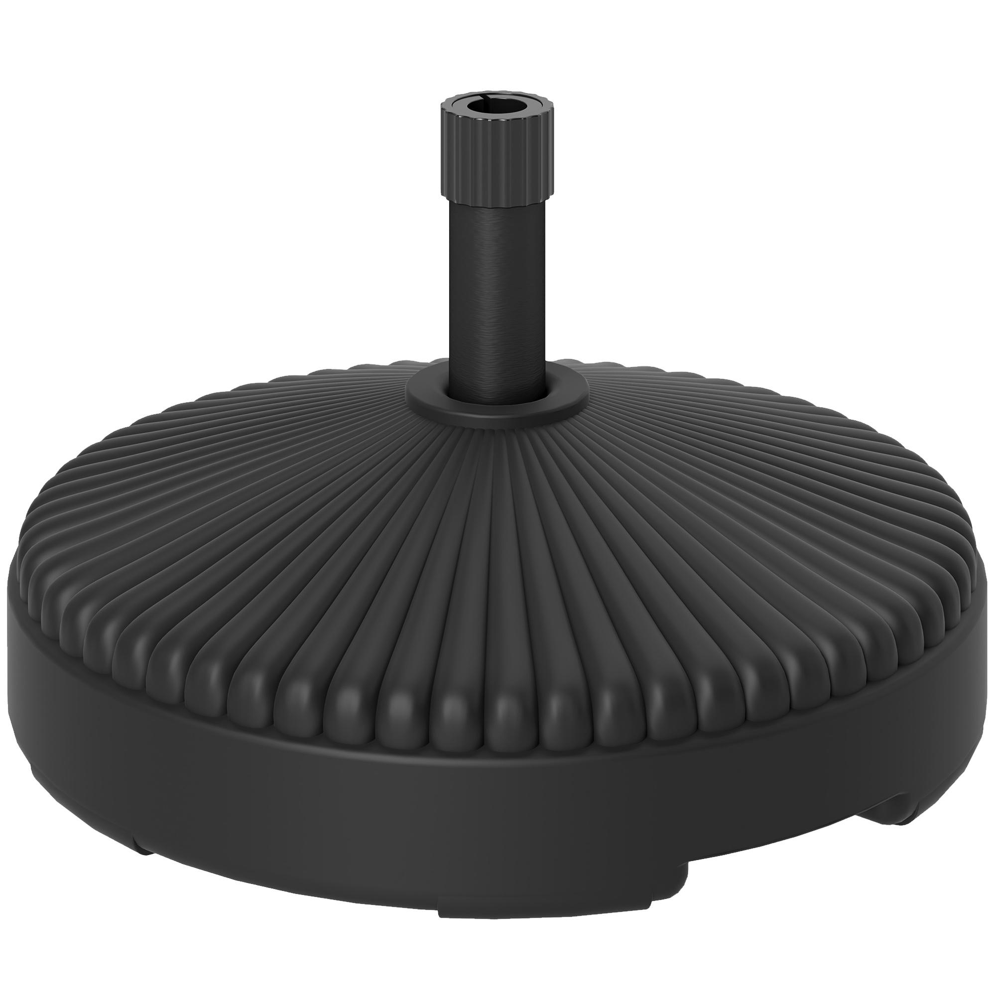 Outsunny Sonnenschirmständer bis 28 kg befüllbar Schirmständer, Rund Schirmhalter, Schirmgewicht, Ständer für Sonnenschirm Ø34/38 mm, für Balkon, Terasse, Garten, Schwarz   Aosom