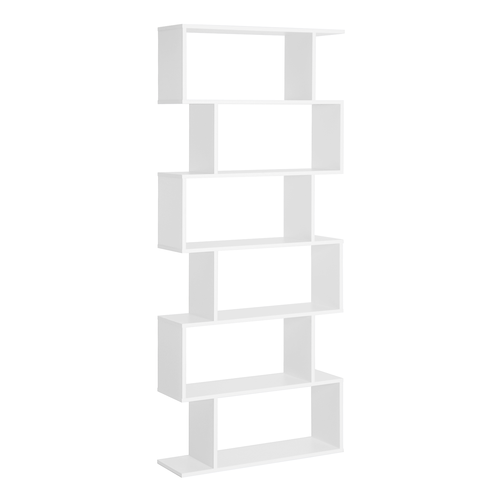 HOMCOM Bücherregal Wandregal Standregal Büroregal Raumteiler mit 6 Fächern Standregal Aktenregal Weiß L80 x B23 x H192 cm Aosom